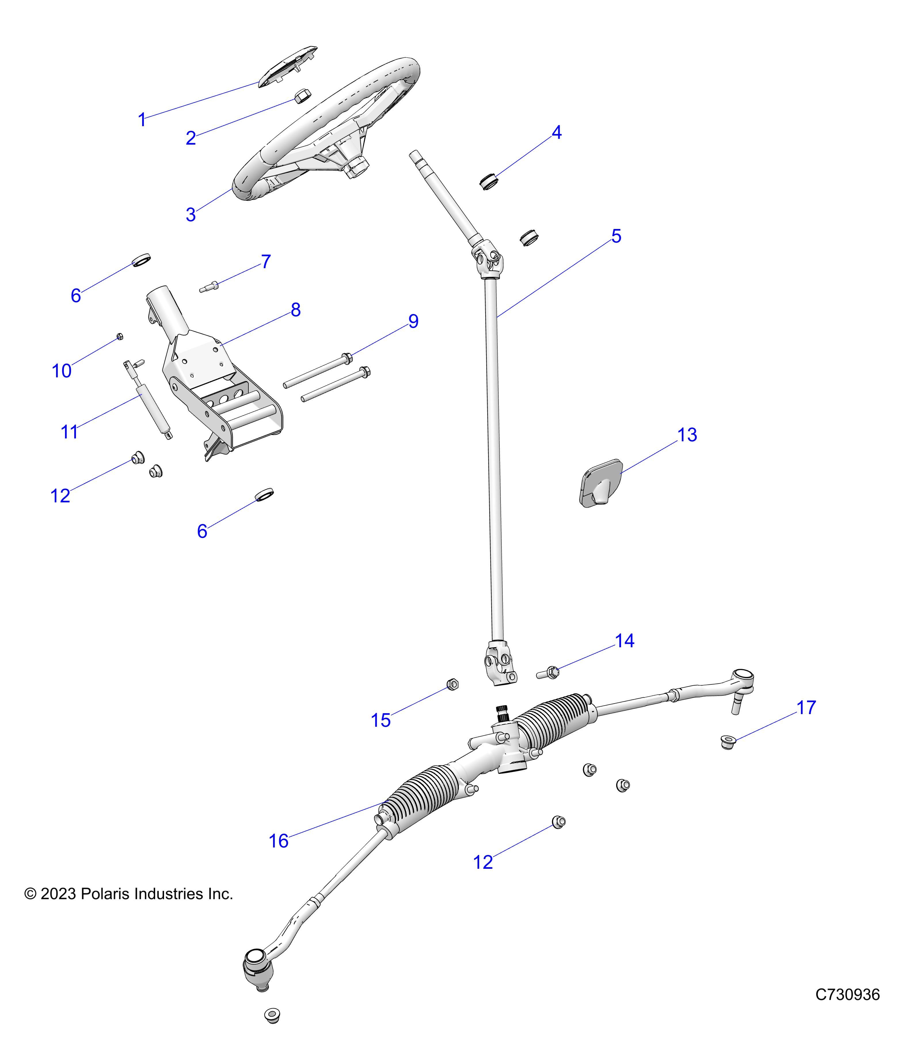 STEERING POUR RANGER 1000 EPS R04 2023