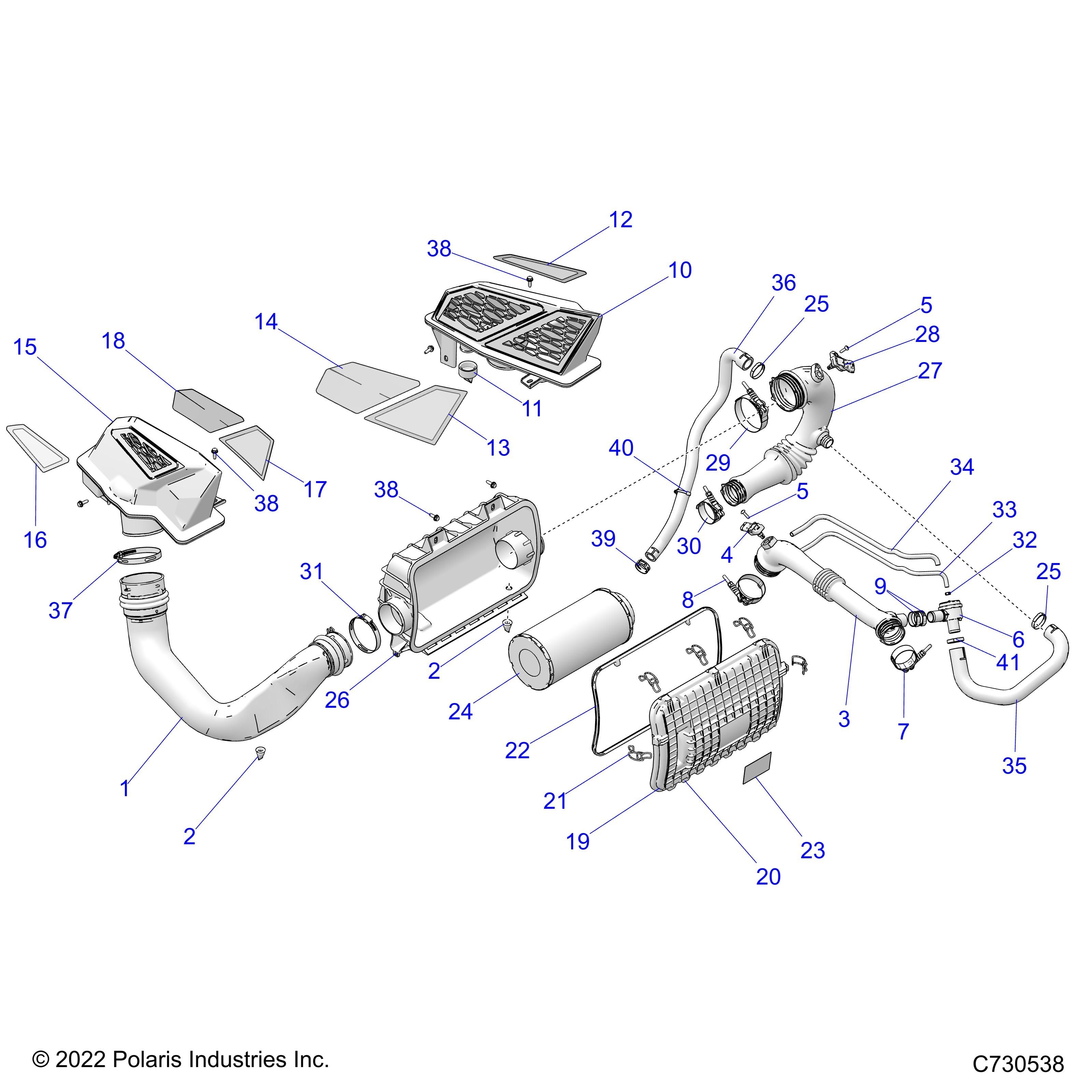 MOTEUR SYSTEME DADMISSION DAIR POUR RZR PRO XP SPORT 3PC 2023