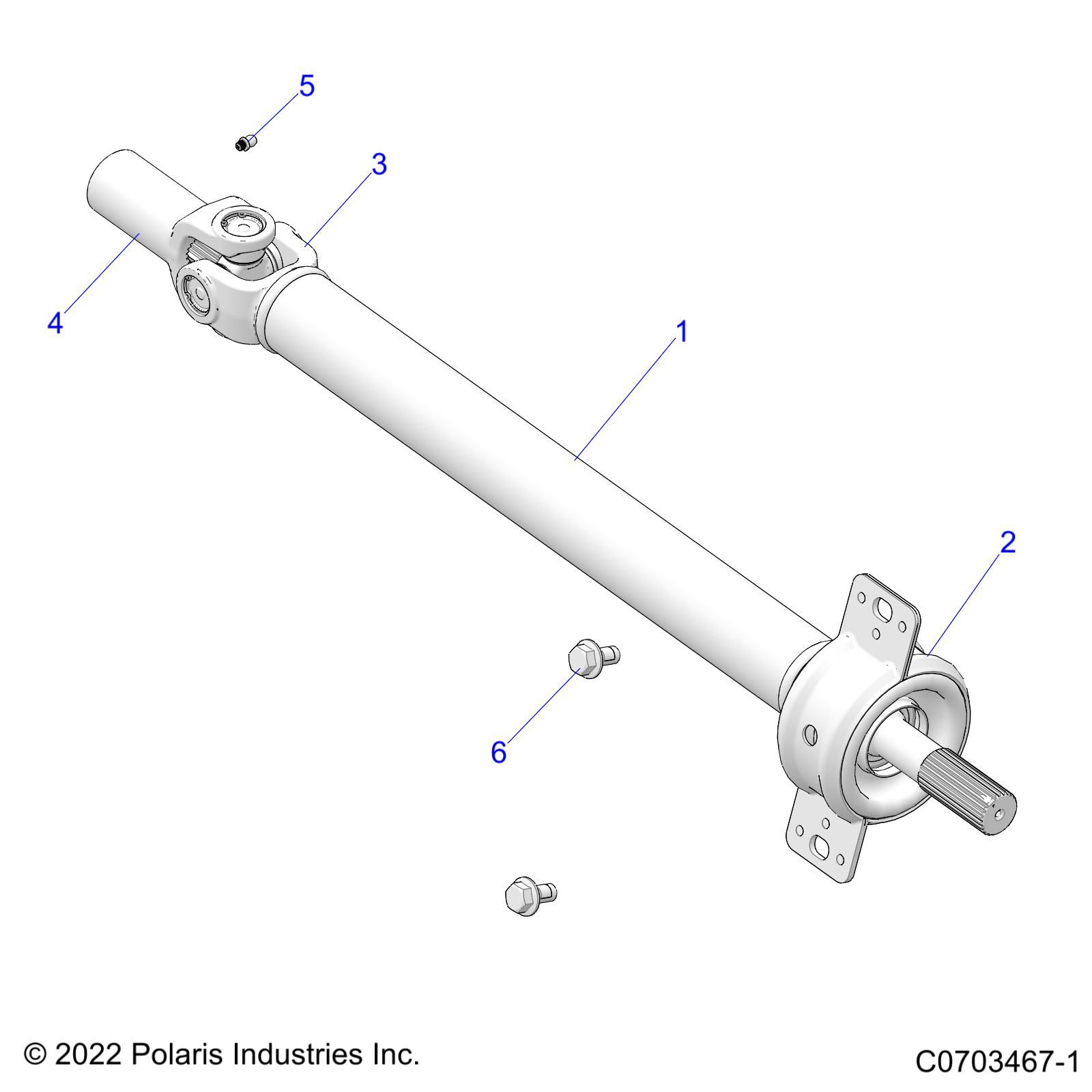 DRIVE TRAIN PROP SHAFTMID BEARING POUR RZR PRO R4 DYNAMIX 2022