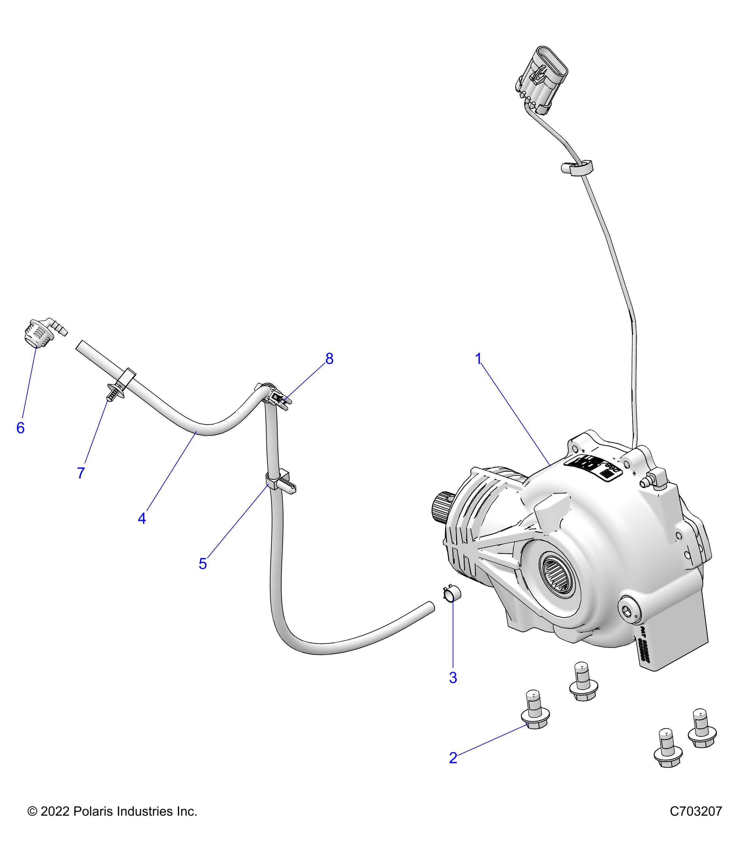 TRANSMISSION MONTAGE BOITE AVANT POUR RZR 900 TRAIL R02 2023