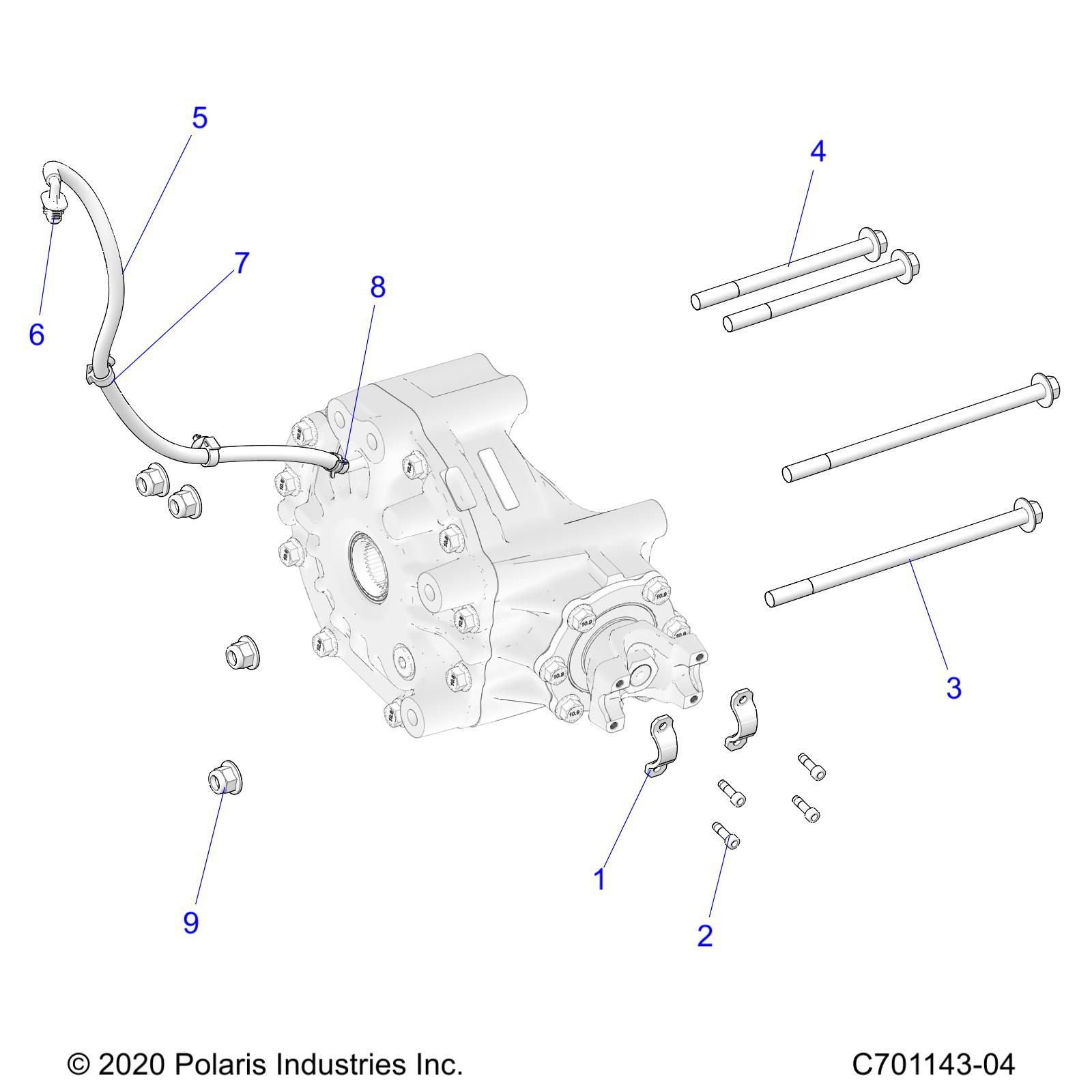 DRIVE TRAIN GEARCASE REAR MOUNTING POUR RZR PRO R 4 SPORT R02 2023