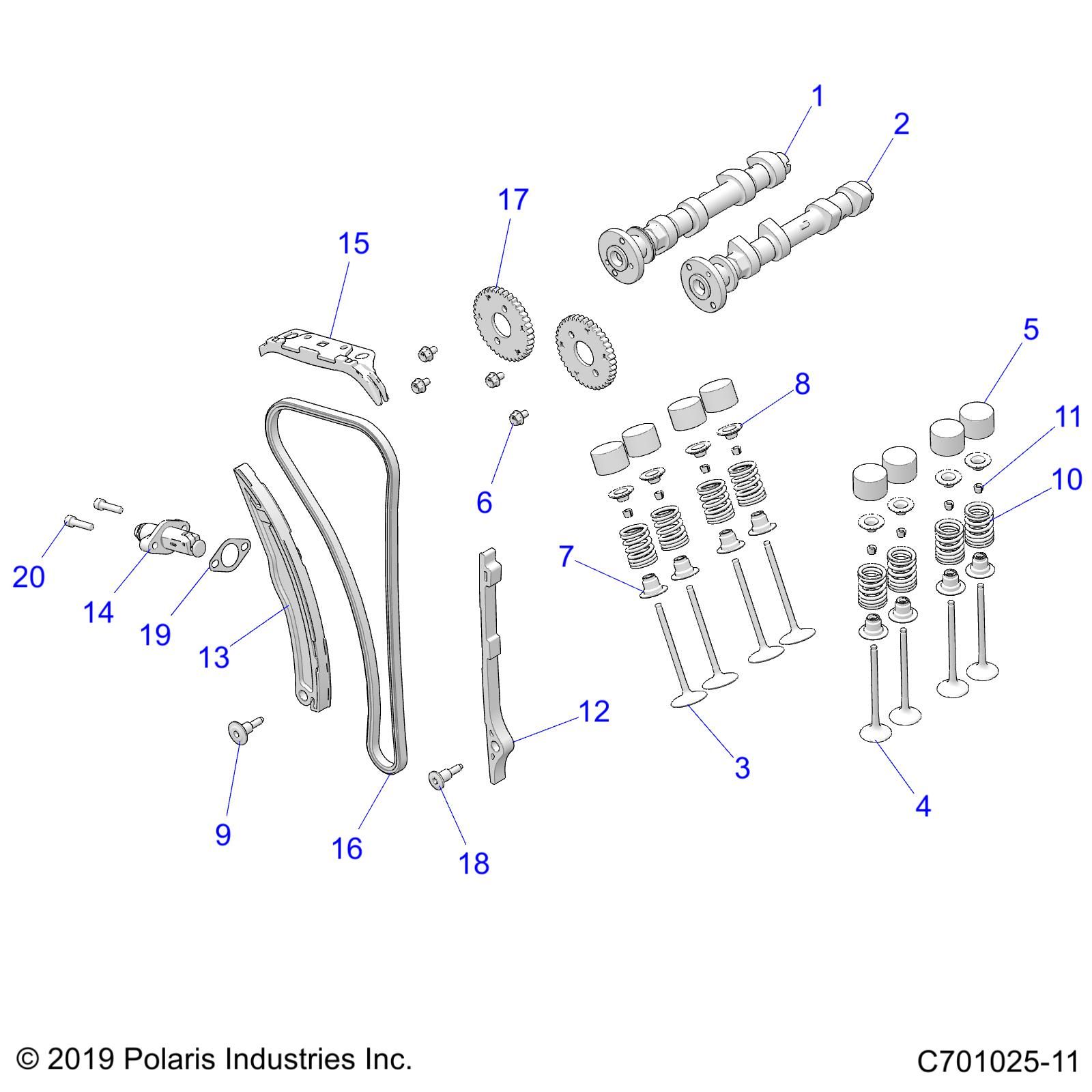 MOTEUR SOUPAPES ET ARBRE A CAMES POUR RZR 900 TRAIL R02 2023