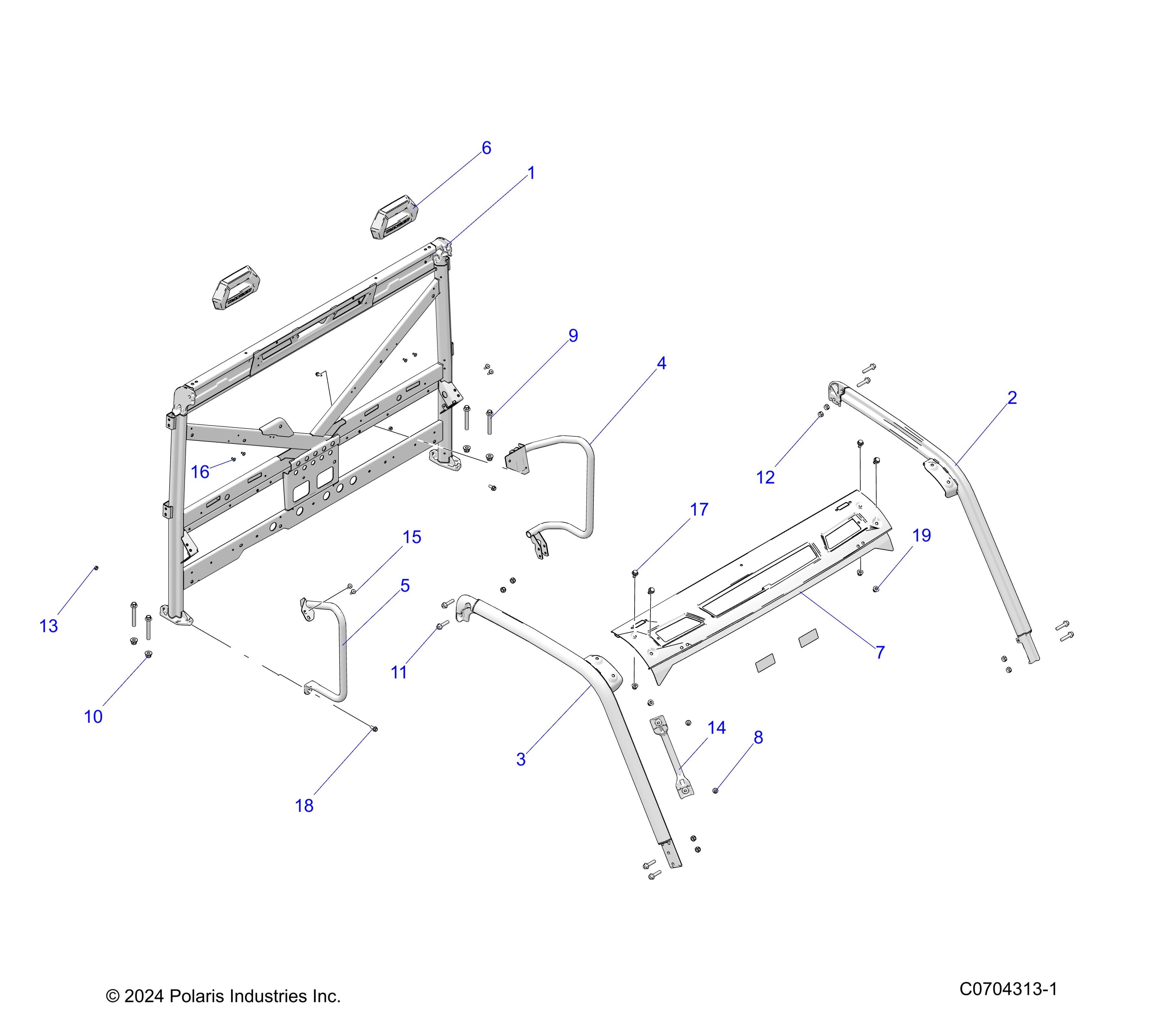 CHASSIS CADRE CABINE POUR RANGER 1000 XP 2024