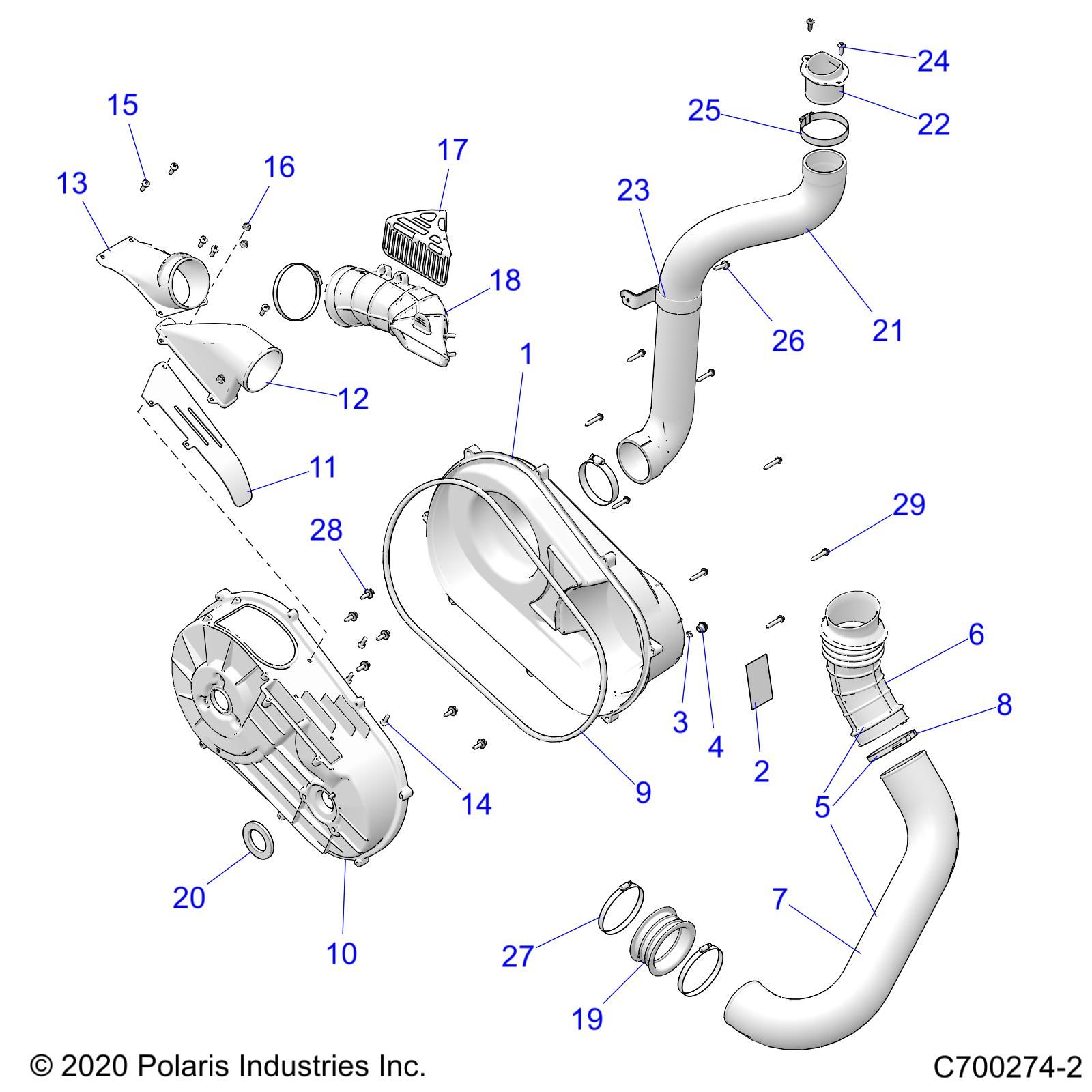 TRANSMISSION CARTER DEMBRAYAGE POUR RZR XP 4 1000 MD 64 WIDE 2022