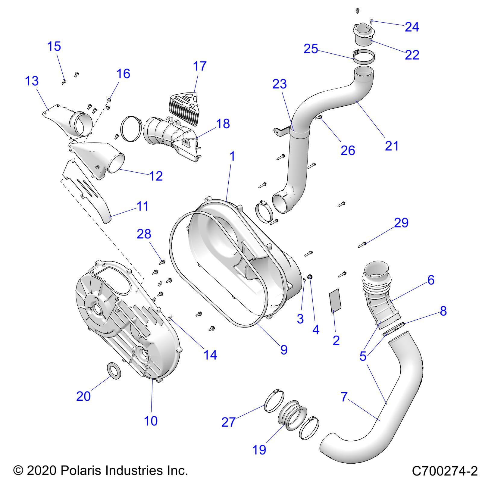 TRANSMISSION CARTER DEMBRAYAGE POUR RZR XP 4 1000 MD 2023