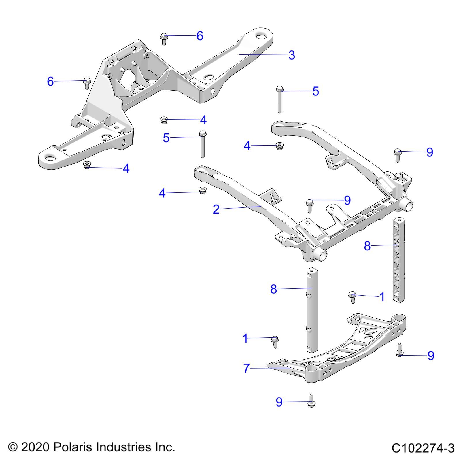 CARROSSERIE SUPPORT RACK AVANT POUR SPORTSMAN TOURING XP 1000 48 2021