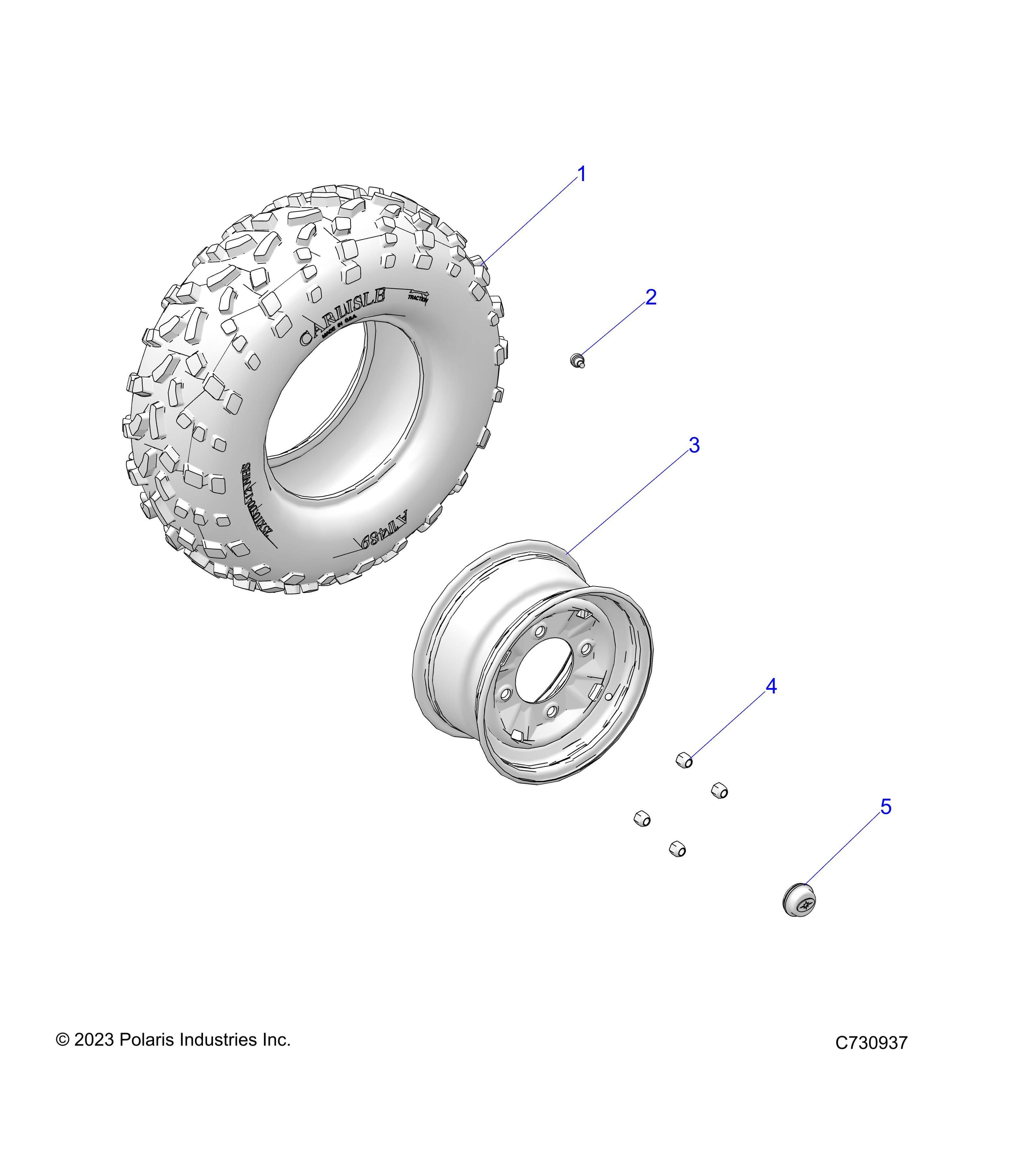 ROUES ROUES AVANT POUR RANGER 1000 EPS R03 2023