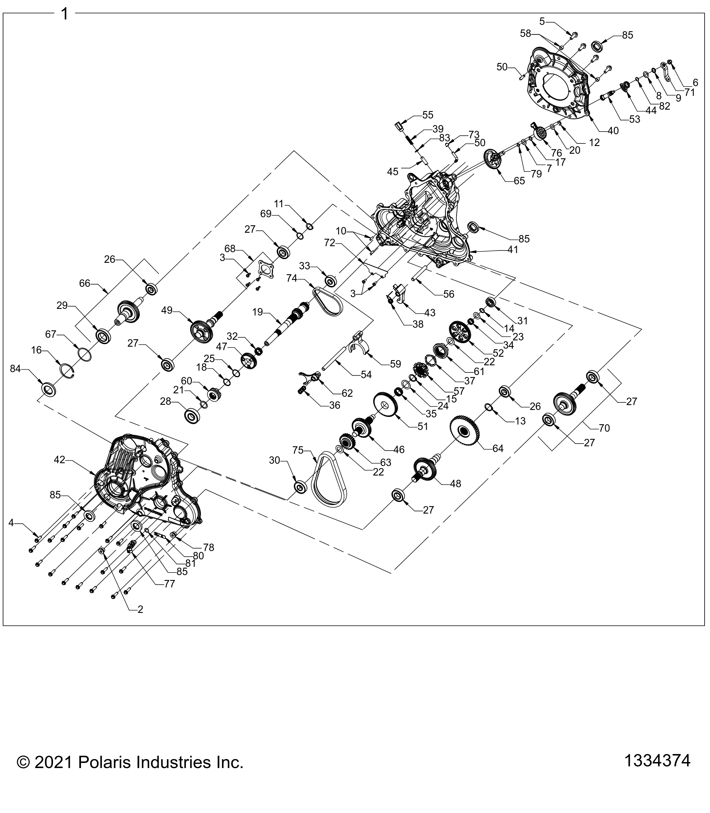 TRANSMISSION BOITE PRINCIPALE POUR SCRAMBLER 1000 55 EPS 3PC 2022