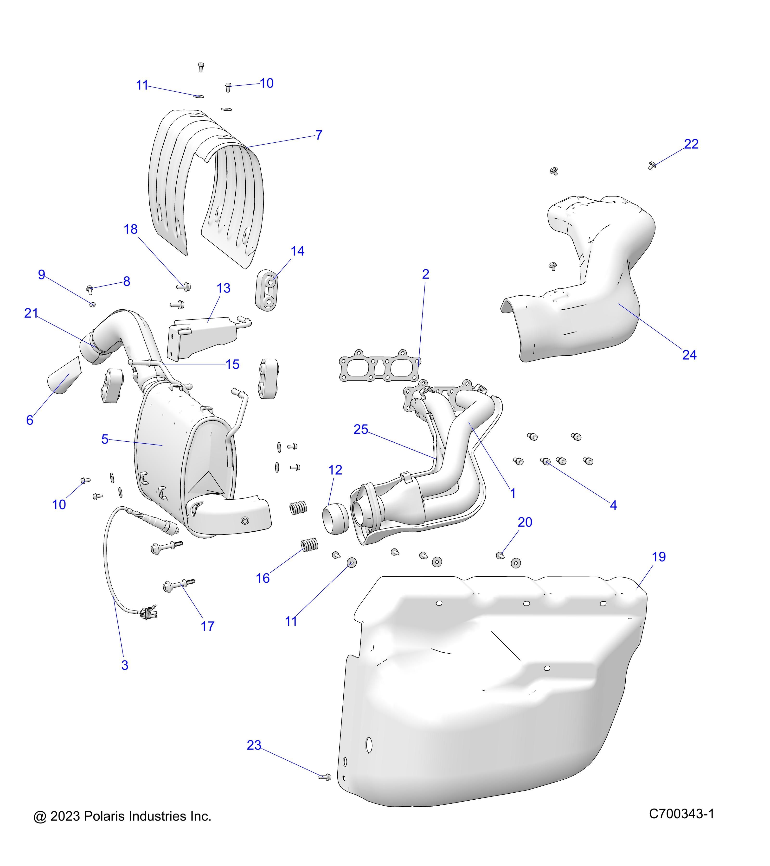 MOTEUR SYSTEME DECHAPPEMENT POUR RANGER 1000 XP 2024