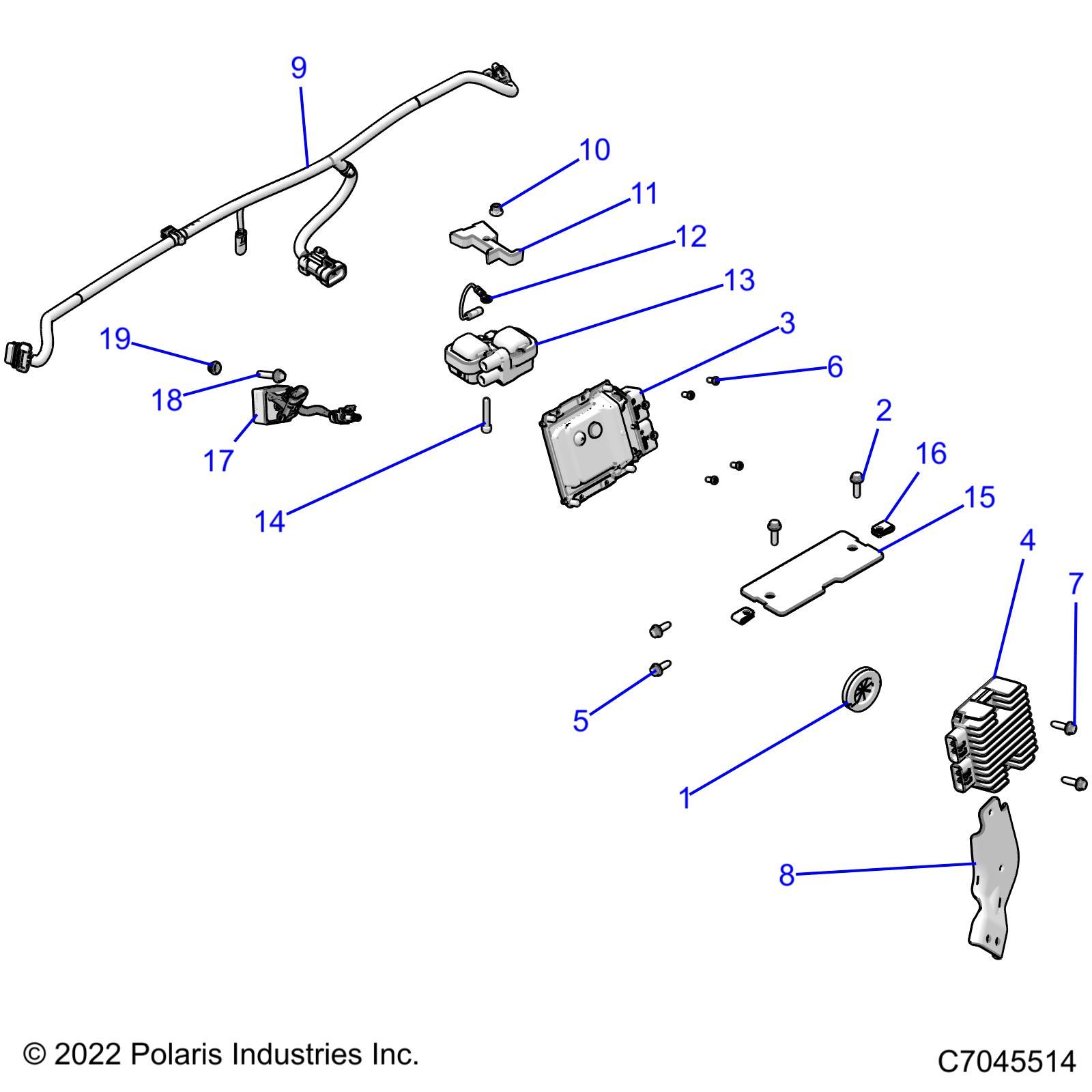 ELECTRICAL HARNESS COMPONENTS POUR RZR TRAIL 900 PREMIUM 2022
