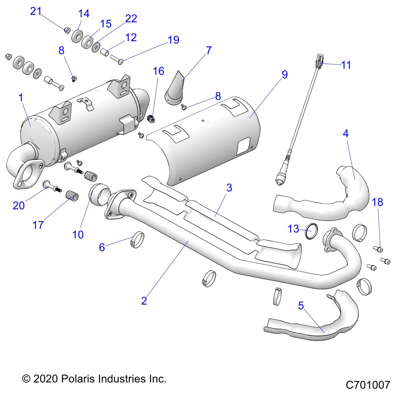 MOTEUR SYSTEME DECHAPPEMENT POUR RANGER 570 EPS EU ZUG TRACTOR 2021