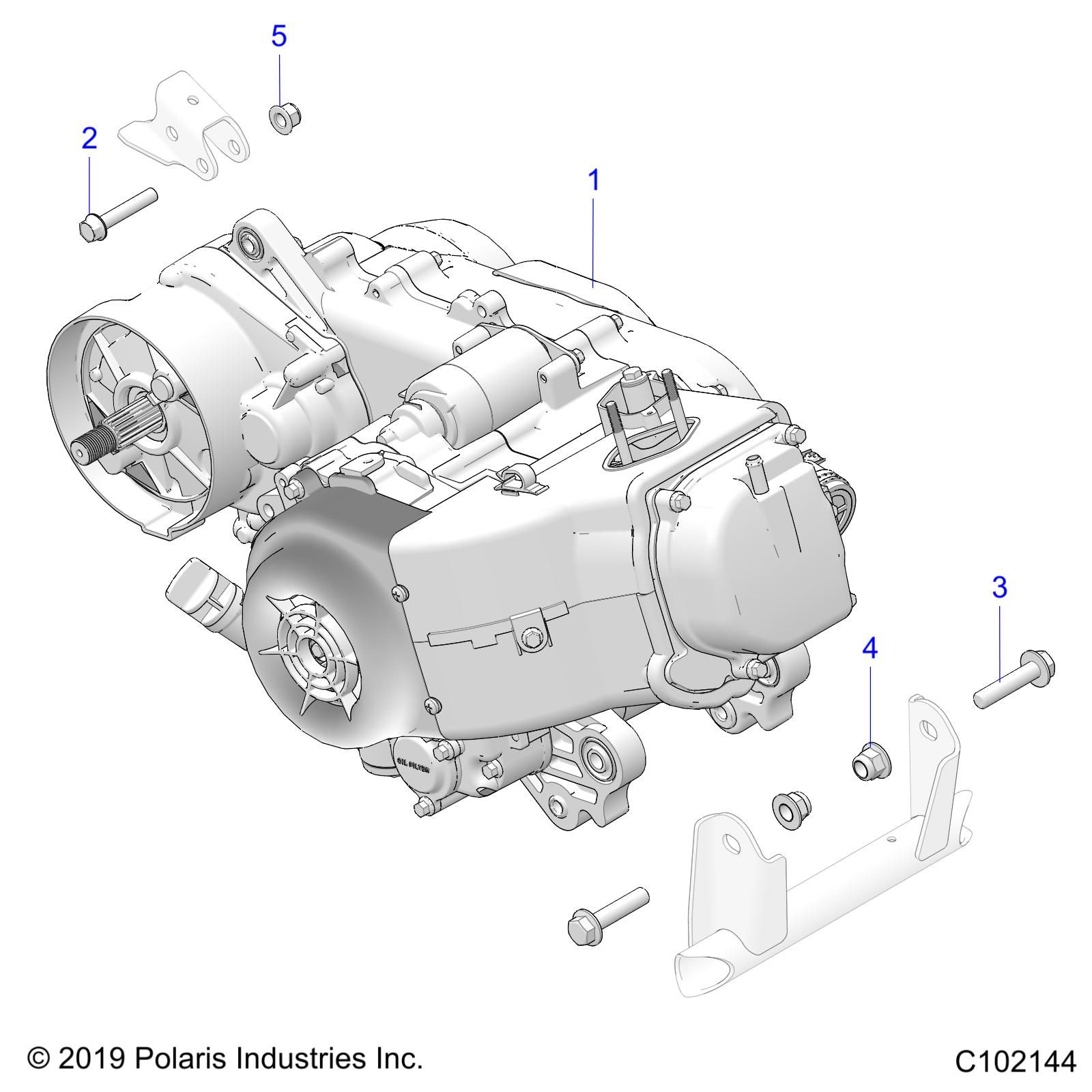 ENGINE ENGINE AND TRANSMSSION MOUNTING POUR OUTLAW 70 2021