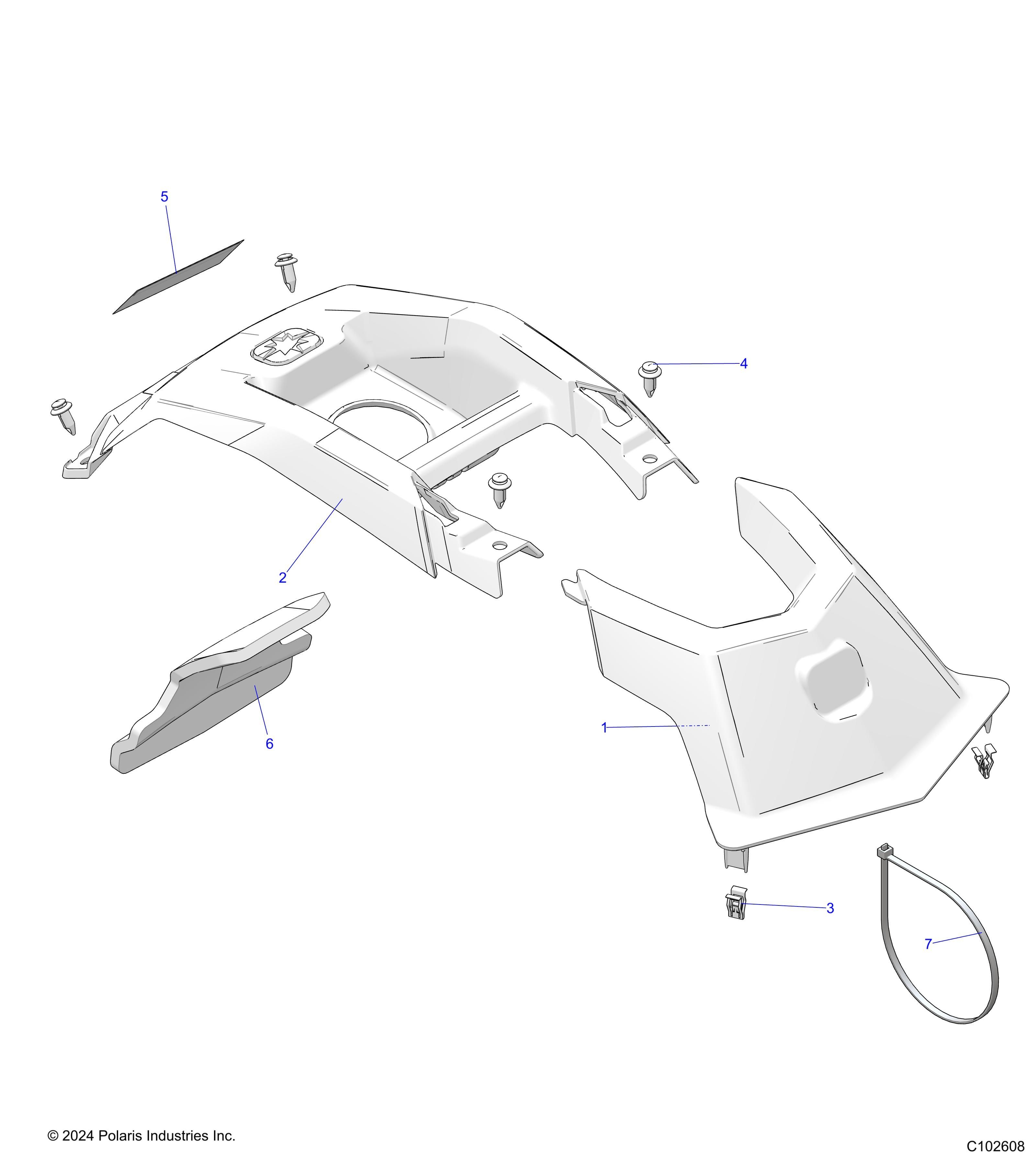 CARROSSERIE COUVERCLE AVANT POUR SPORTSMAN TOURING 570 2025