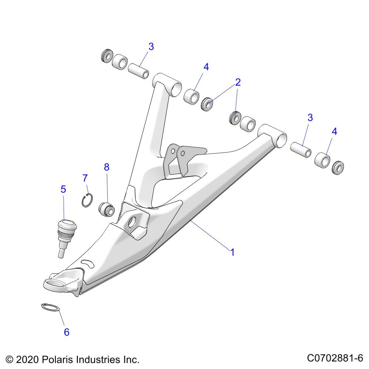 SUSPENSION FRONT CONTROL ARMS LOWER POUR RZR PRO R4 LV R01 2023