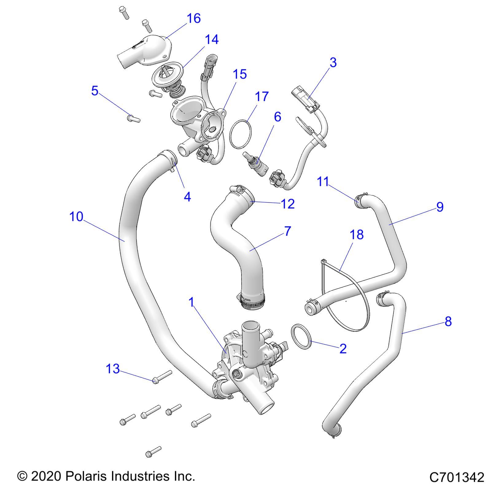 MOTEUR POMPE A EAU ET BYPASS POUR RZR XP 1000 HIGH LIFTER 2022