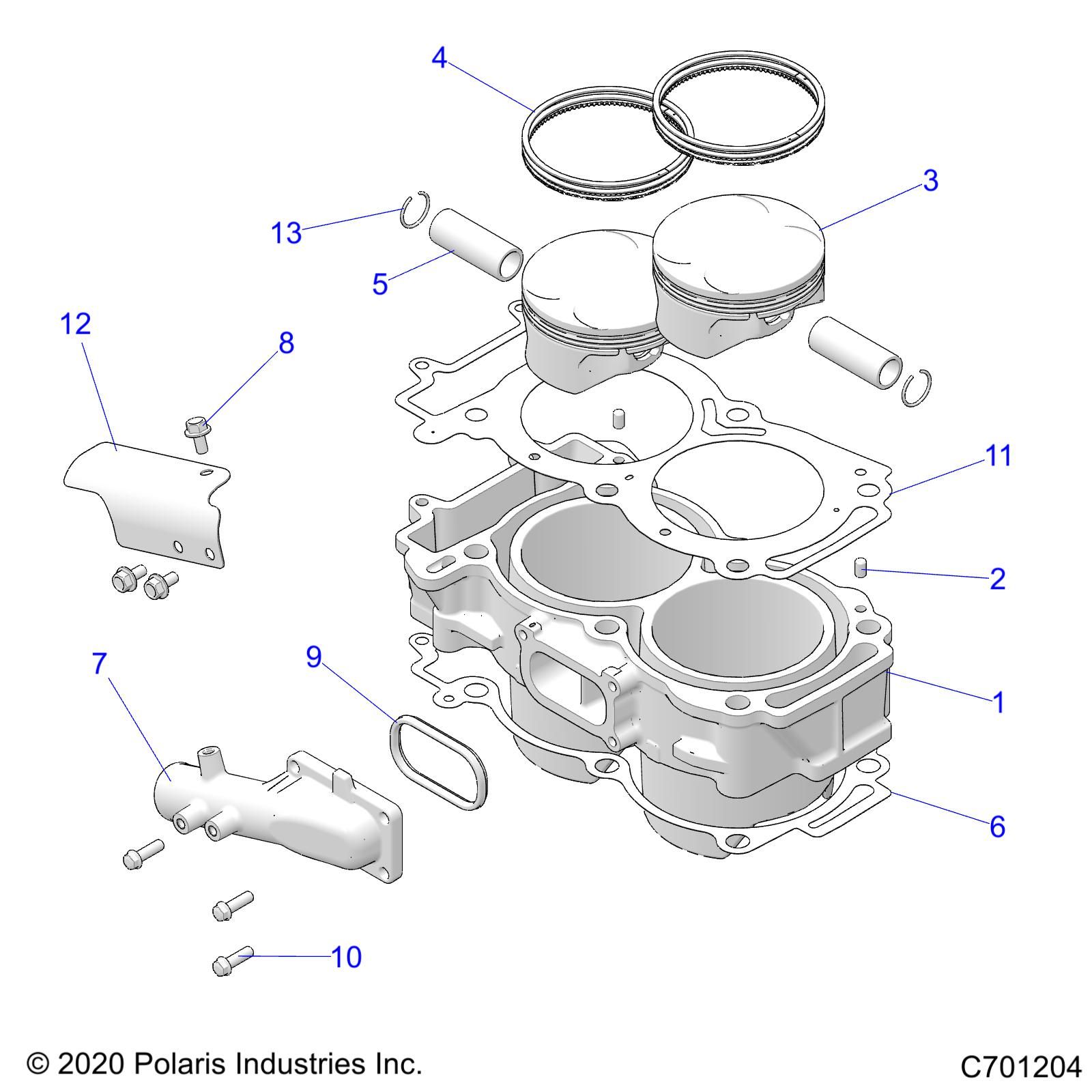 MOTEUR CYLINDRE ET PISTON POUR RZR XP 1000 HIGH LIFTER 2022