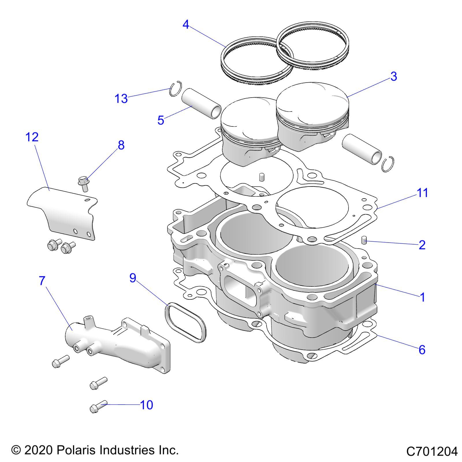 MOTEUR CYLINDRE ET PISTON POUR RZR XP 1000 HIGH LIFTER 2021