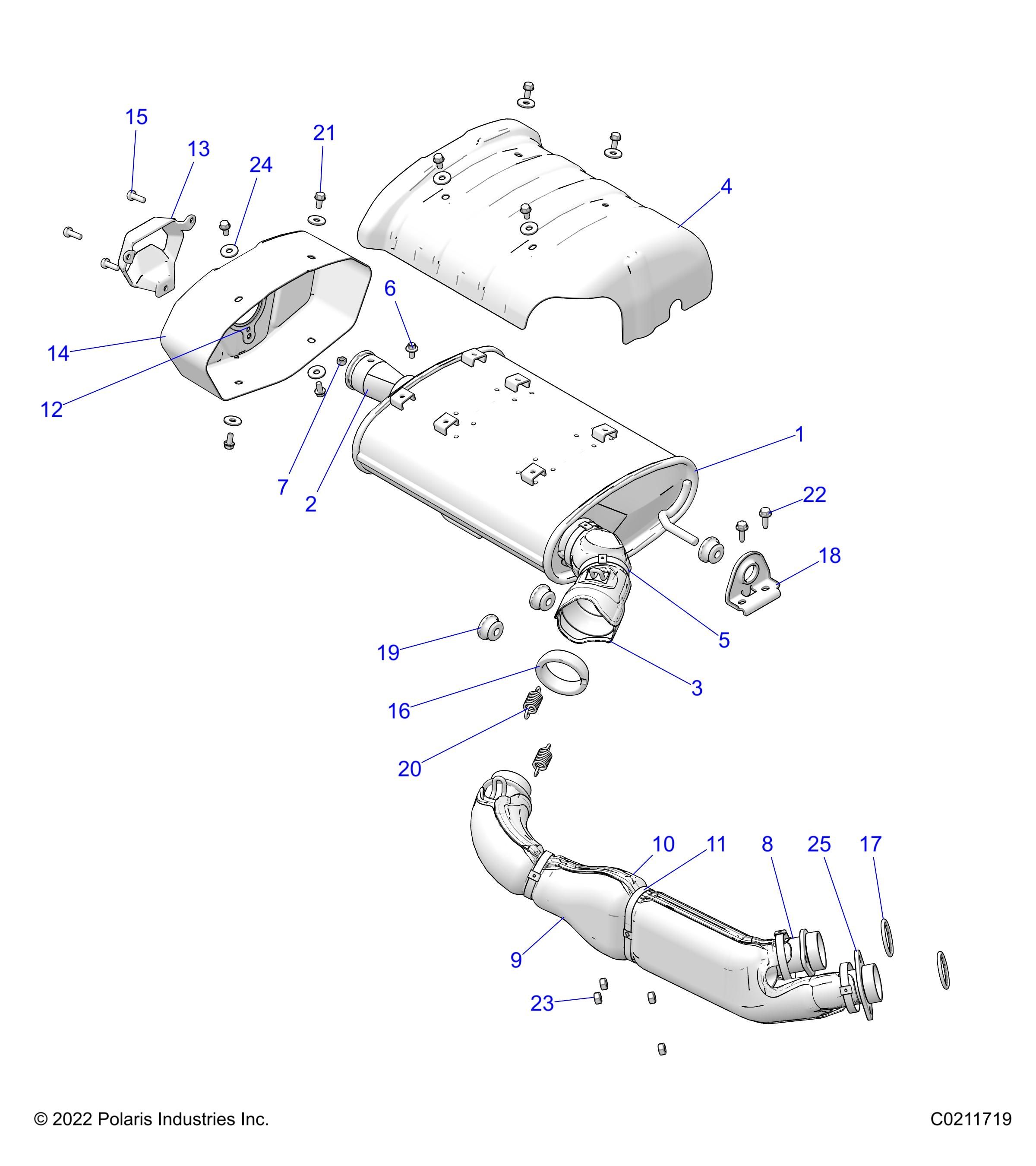 MOTEUR ECHAPPEMENT POUR SCRAMBLER XP 1000 55 LLP 49S 2025