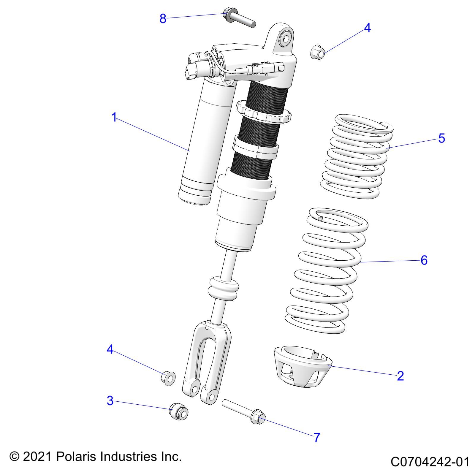 SUSPENSION FRONT SHOCK MOUNTING POUR RZR PRO R ULTIMATE TLD 2023