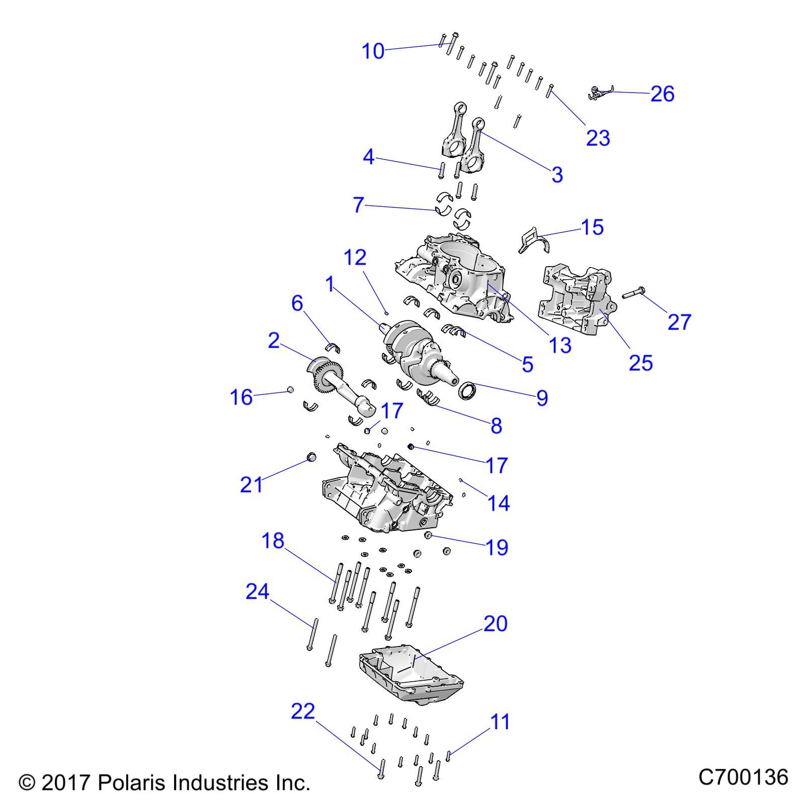 MOTEUR CARTER MOTEUR ET VILEBREQUIN POUR RZR XP 1000 TRACTOREUZUG 2022