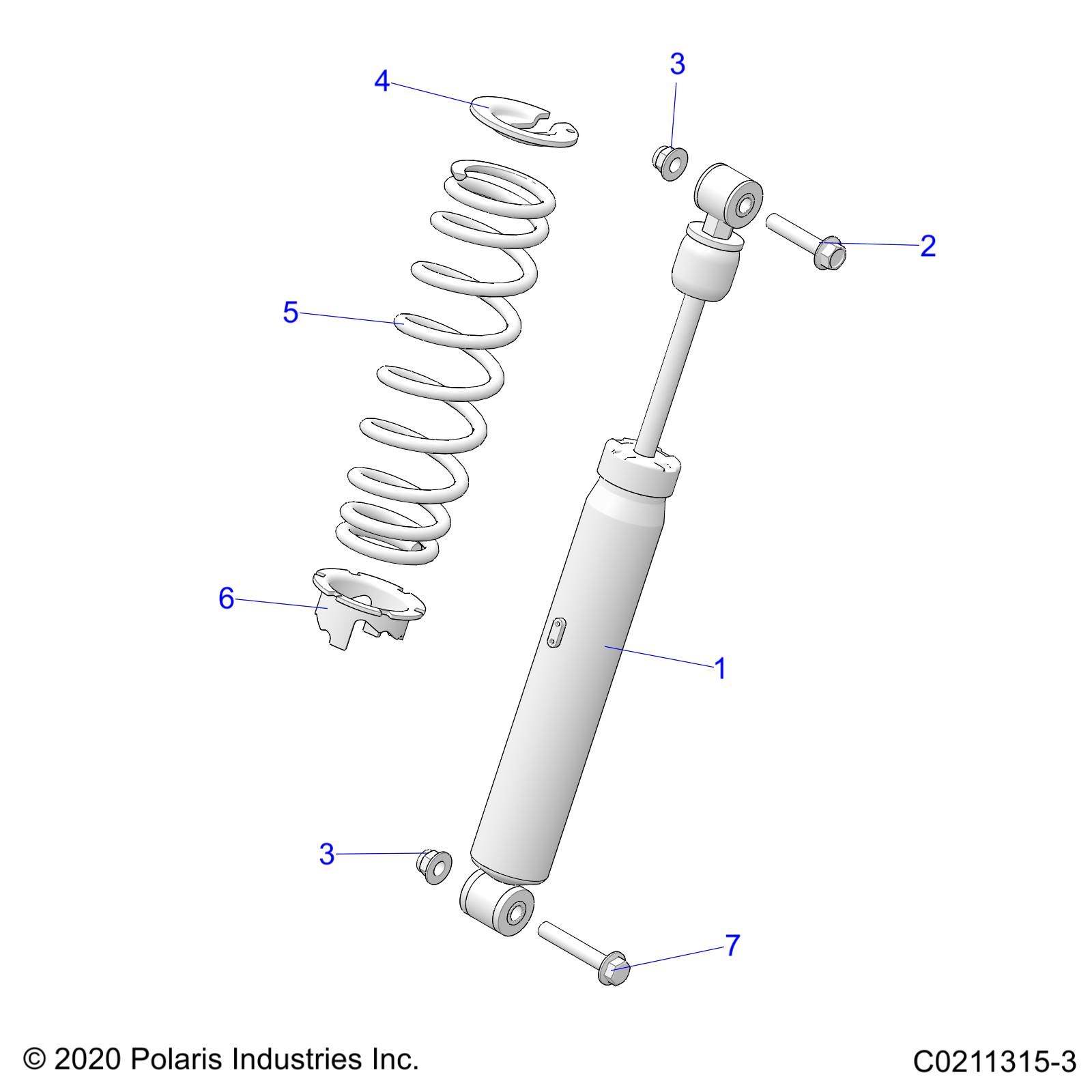 SUSPENSION SHOCK REAR POUR SPORTSMAN TOURING 850 48 R01 2023