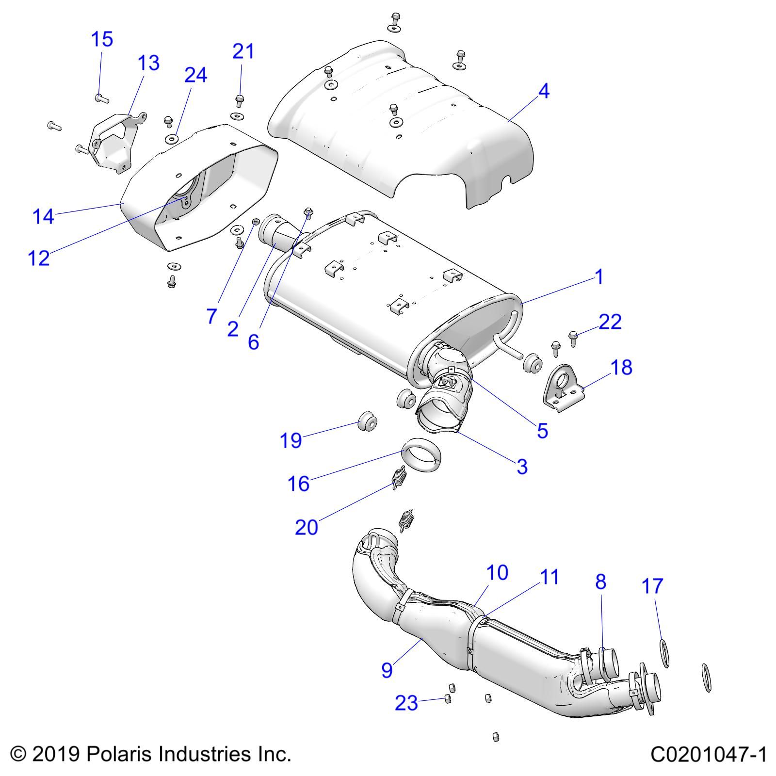 MOTEUR ECHAPPEMENT POUR SCRAMBLER XP 1000 S 55 2021