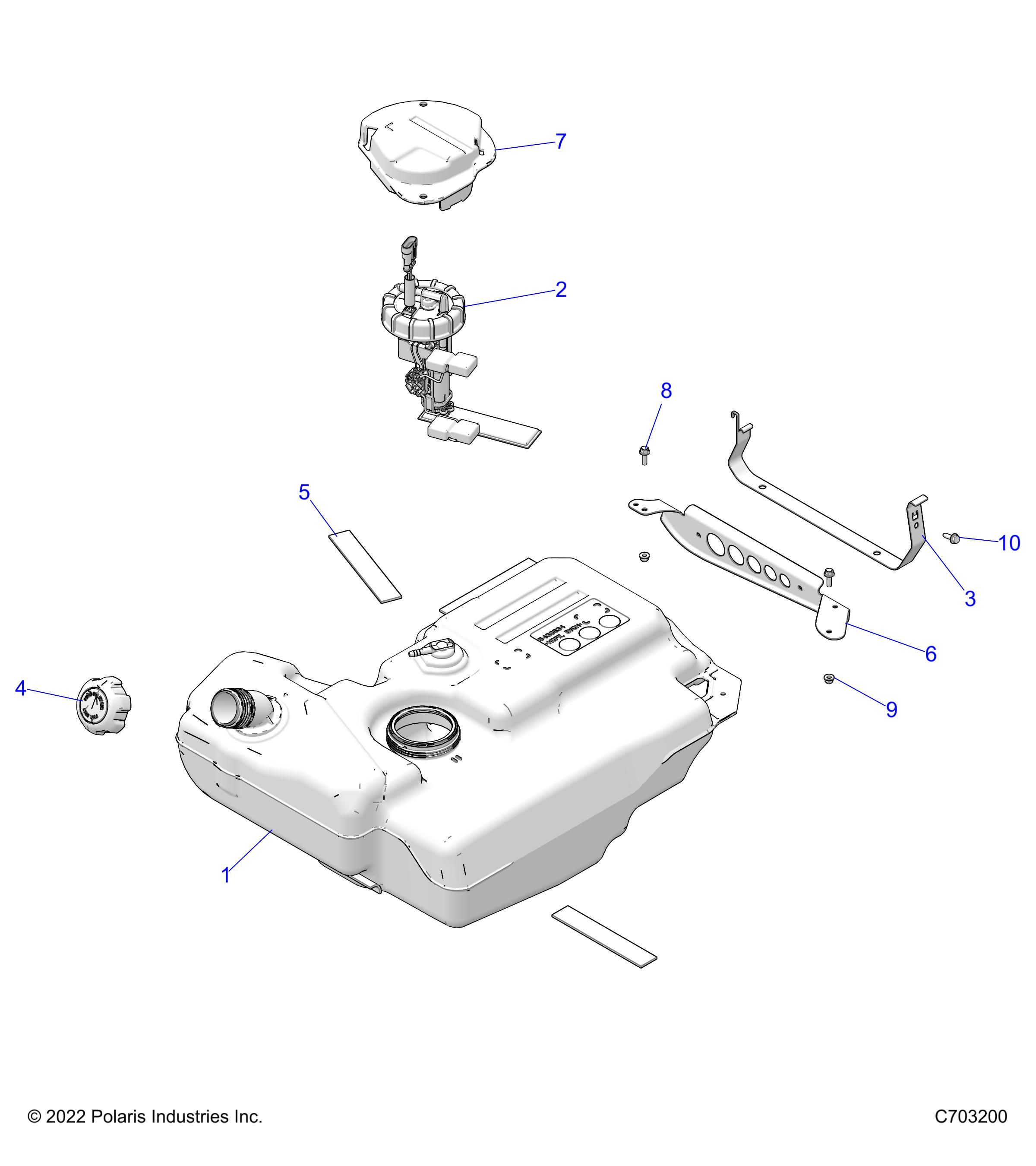 MOTEUR CIRCUIT DE CARBURANT RESERVOIR POUR RZR XP 1000 SPORT 2023