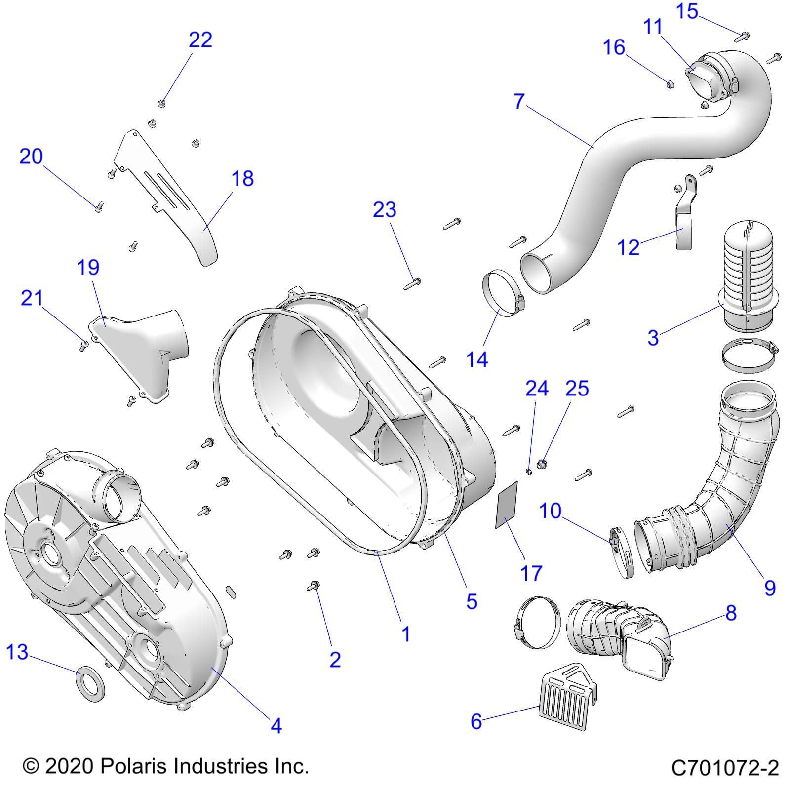 TRANSMISSION CARTER DEMBRAYAGE POUR RZR TRAIL S 1000 EPS 2021