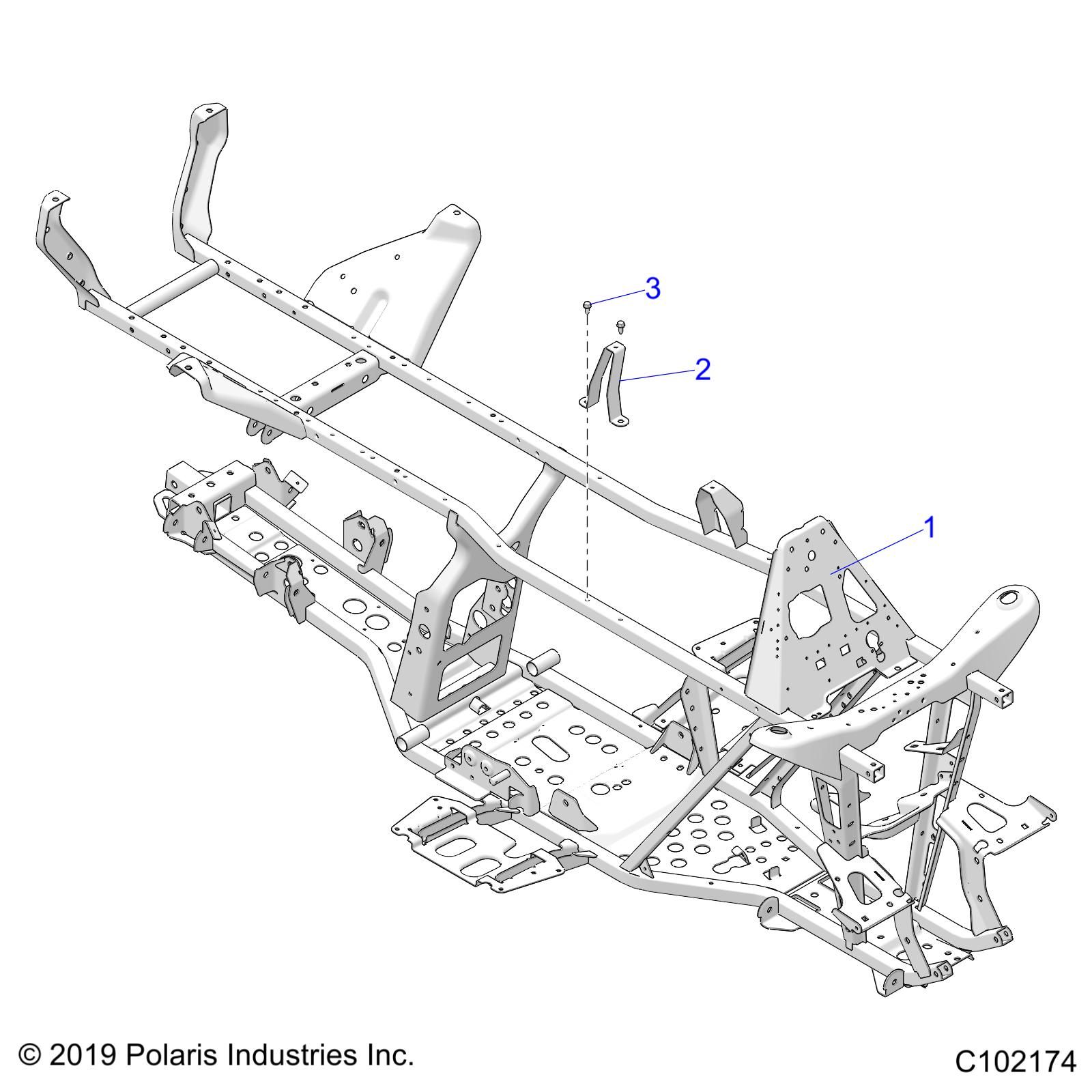 CHASSIS CHASSIS POUR SPORTSMAN TOURING 570 EPS TRACTOR R01 2023