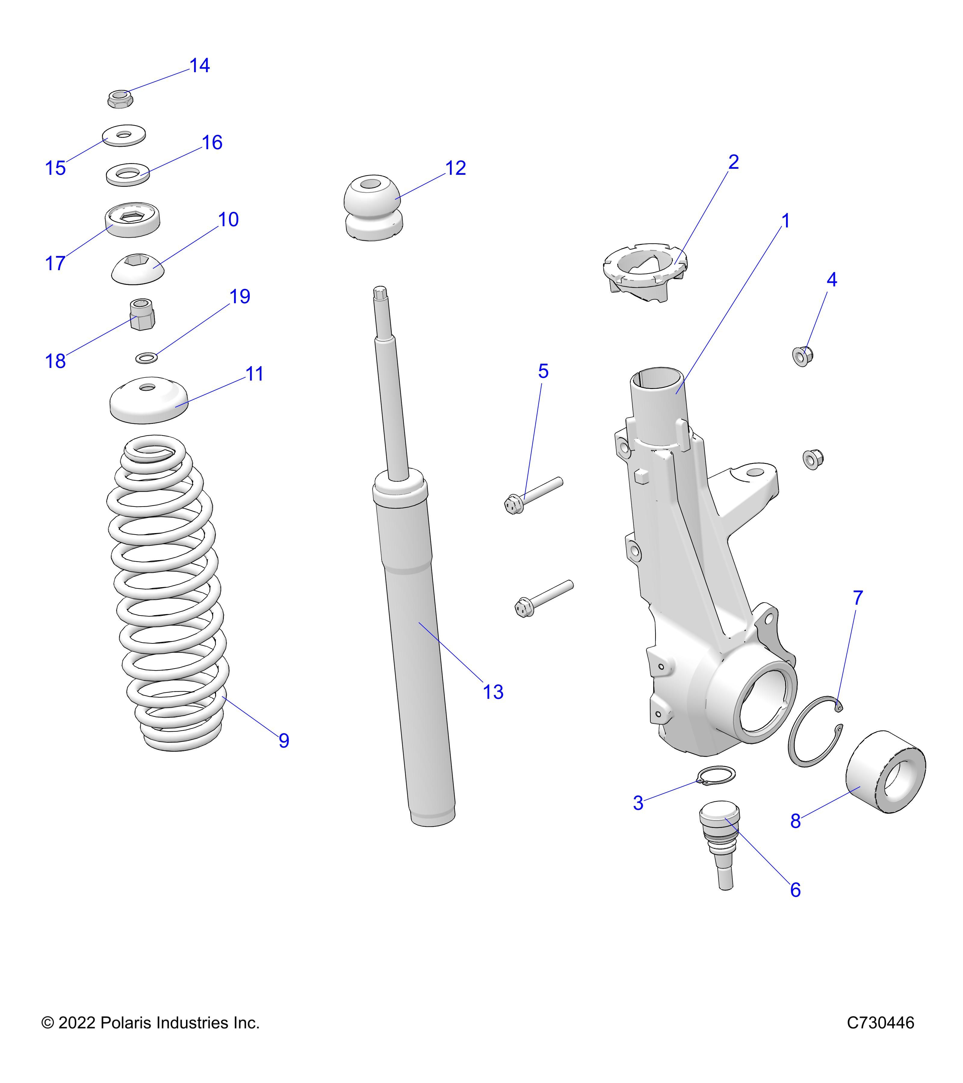 SUSPENSION FRONT STRUT POUR RANGER 530 ISRAEL R01 2023