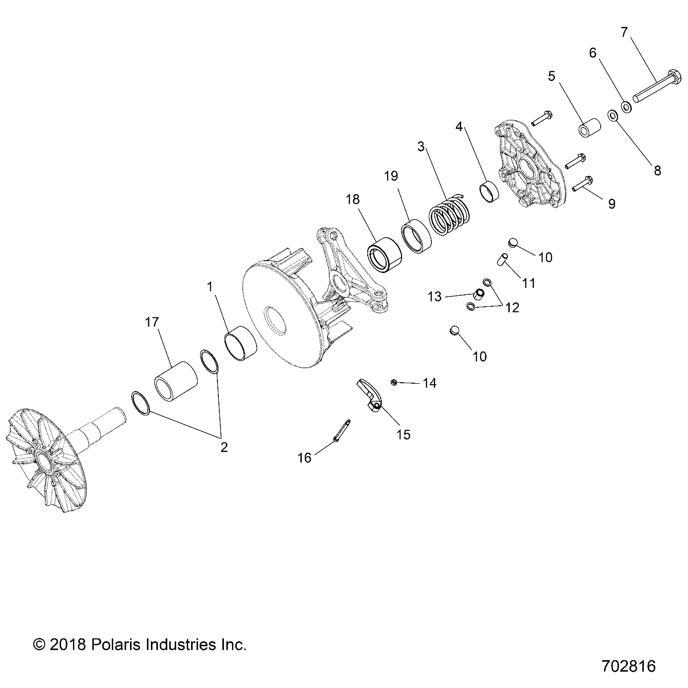 TRANSMISSION EMBRAYAGE PRIMAIRE POUR RANGER CREW 570 FULL SIZE 2022