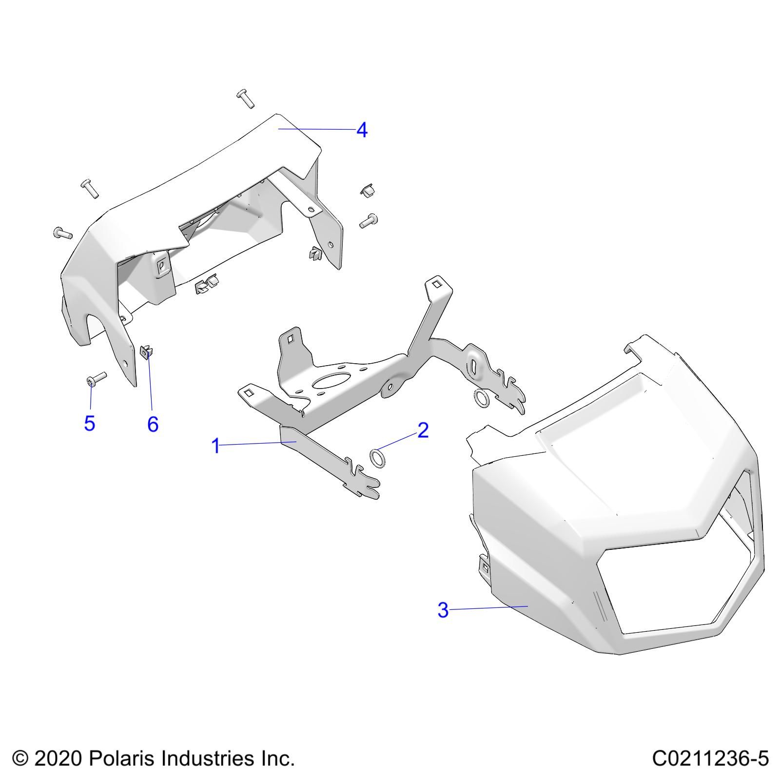 CARROSSERIE PHARE POD POUR SPORTSMAN 570 EPS EUZUG TRACTOR 2021