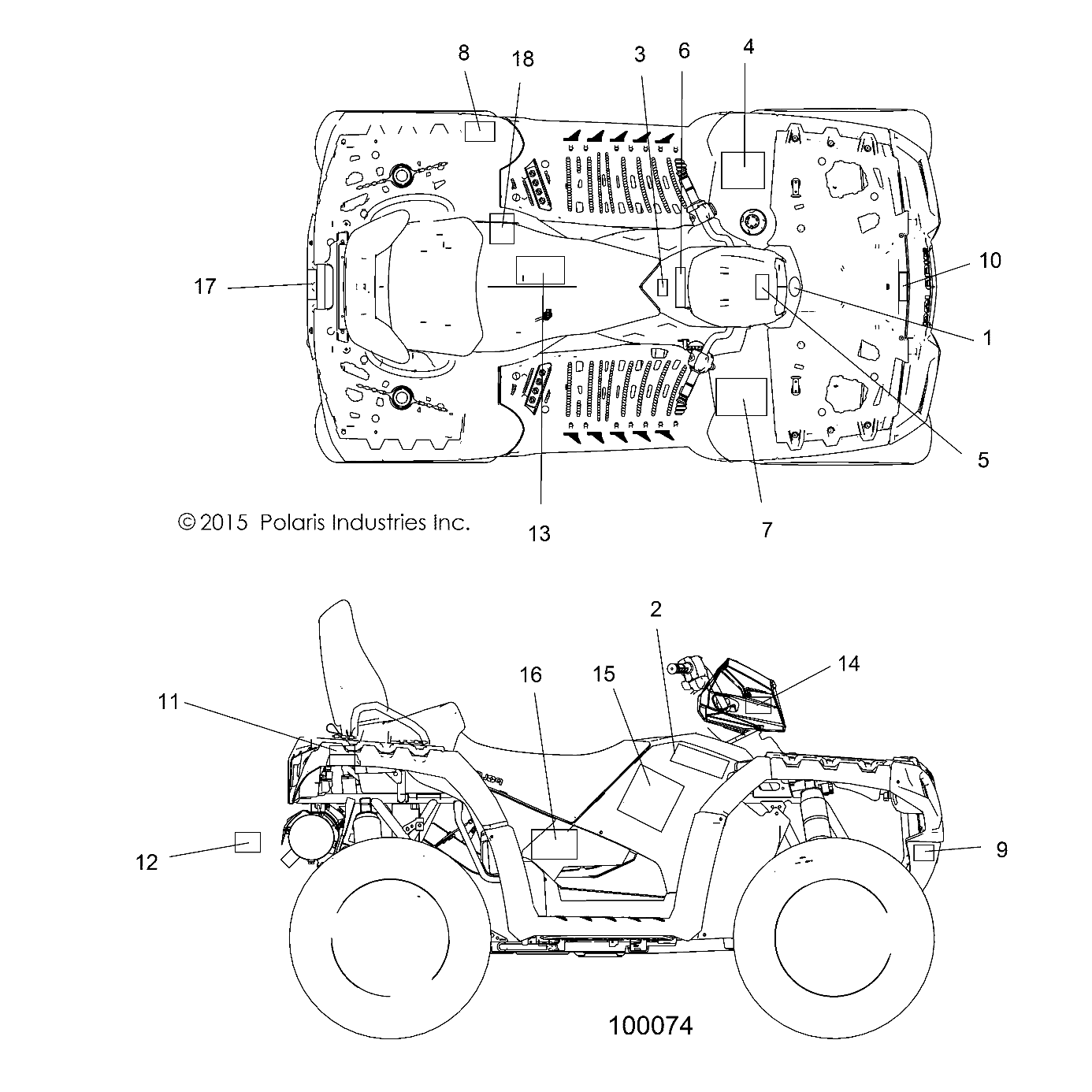 CARROSSERIE AUTOCOLLANTS POUR SPORTSMAN TOURING 850 SP 2016