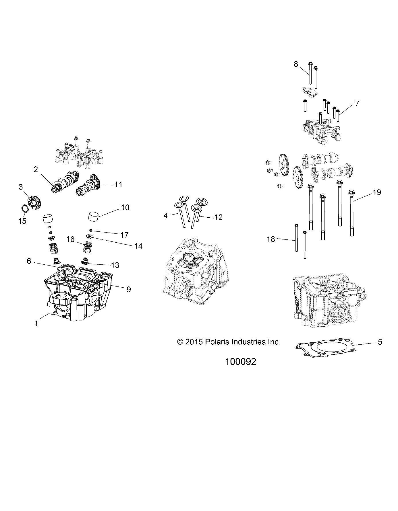 MOTEUR TETE DE CYLINDRE CAMES ET VALVES POUR ACE 570 2019