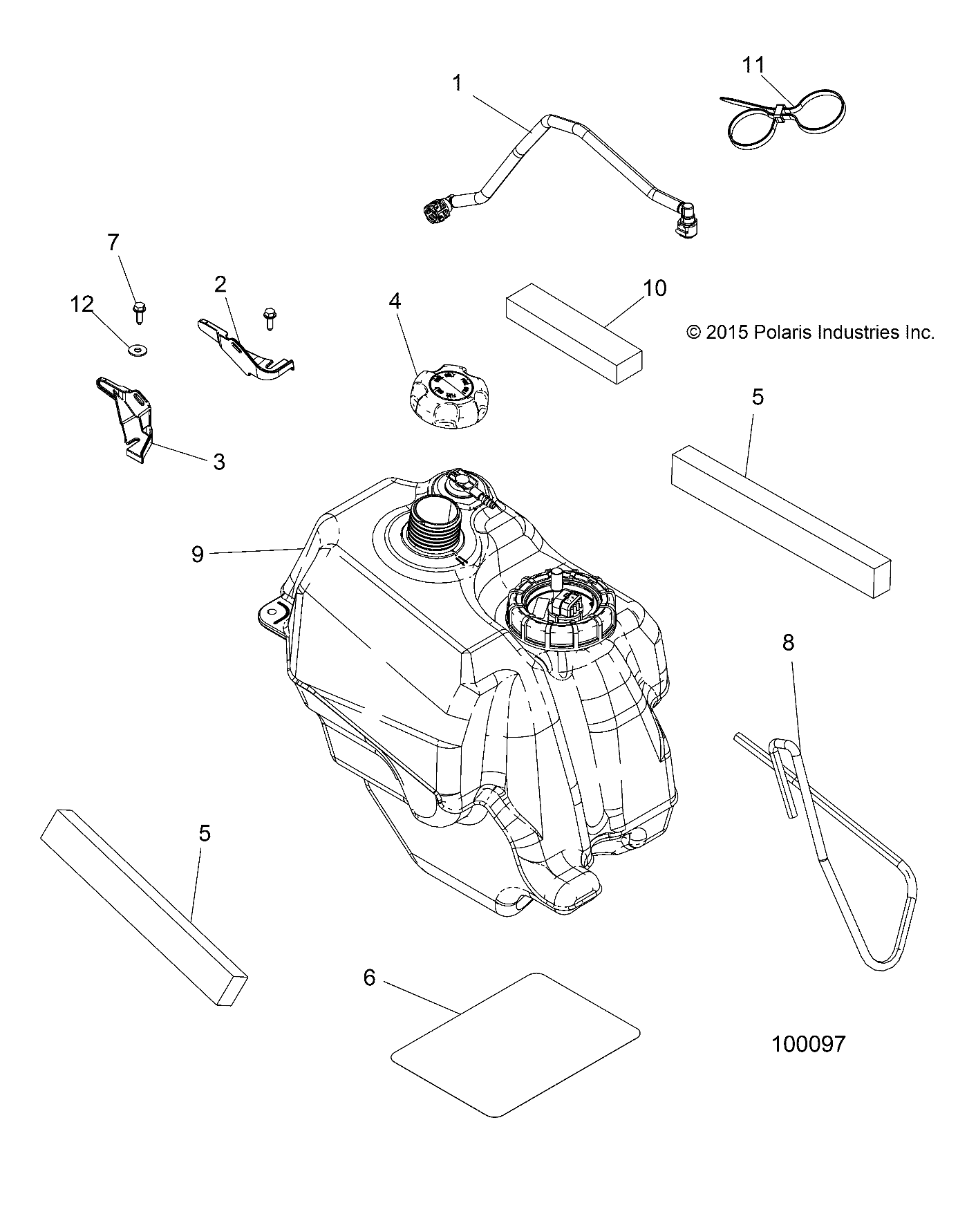 CARROSSERIE RESERVOIR ASM POUR SPORTSMAN 450 HO 2X4 MD 2016