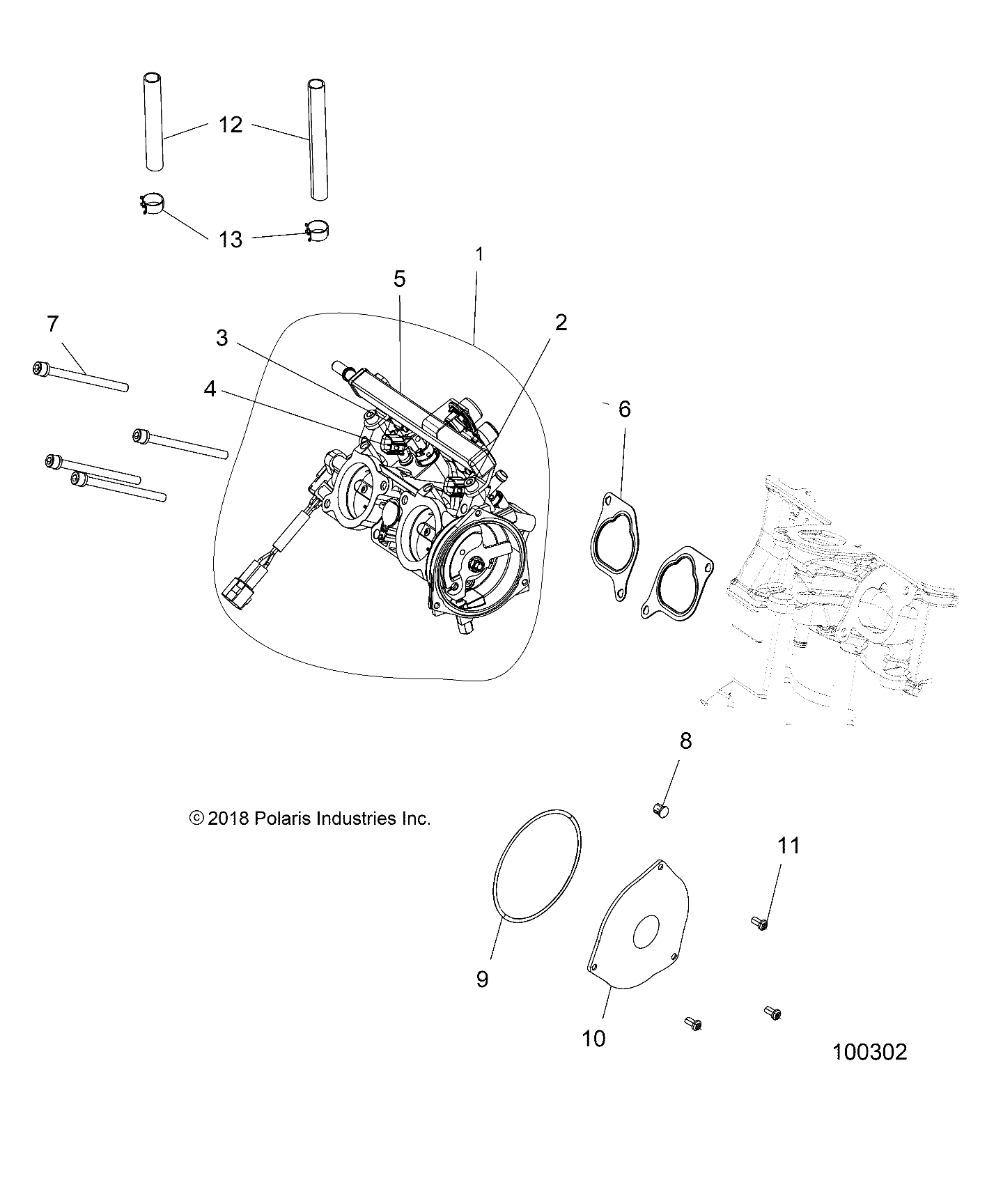 MOTEUR ACCELERATEUR POUR SPORTSMAN 850 HIGH LIFTER 2017