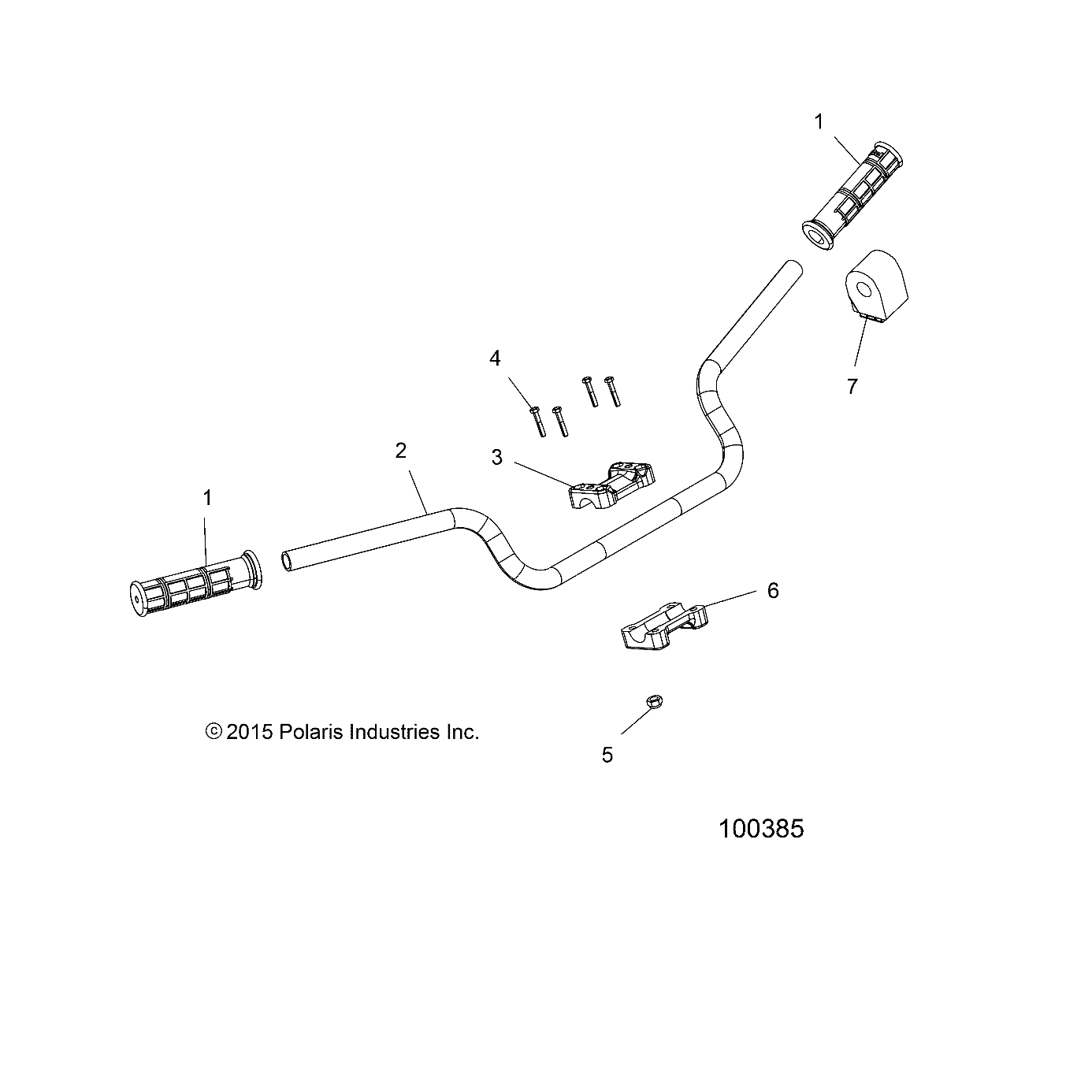 DIRECTION GUIDON ET COMMANDES POUR SCRAMBLER 1000 TRACTOR 2018