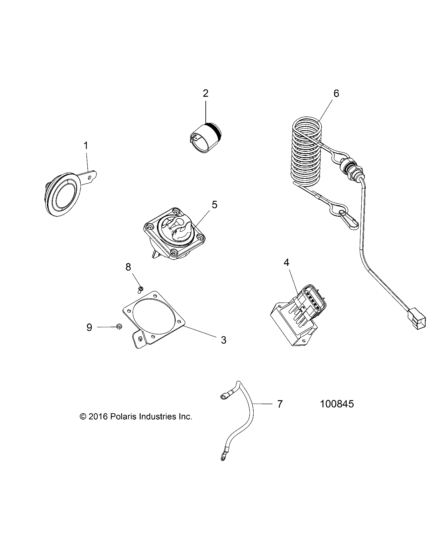 ELECTRIQUE KLAXON ET COUPE BATTERIE POUR SPORTSMAN TOURING XP 1000 48 EU 3PC 2020