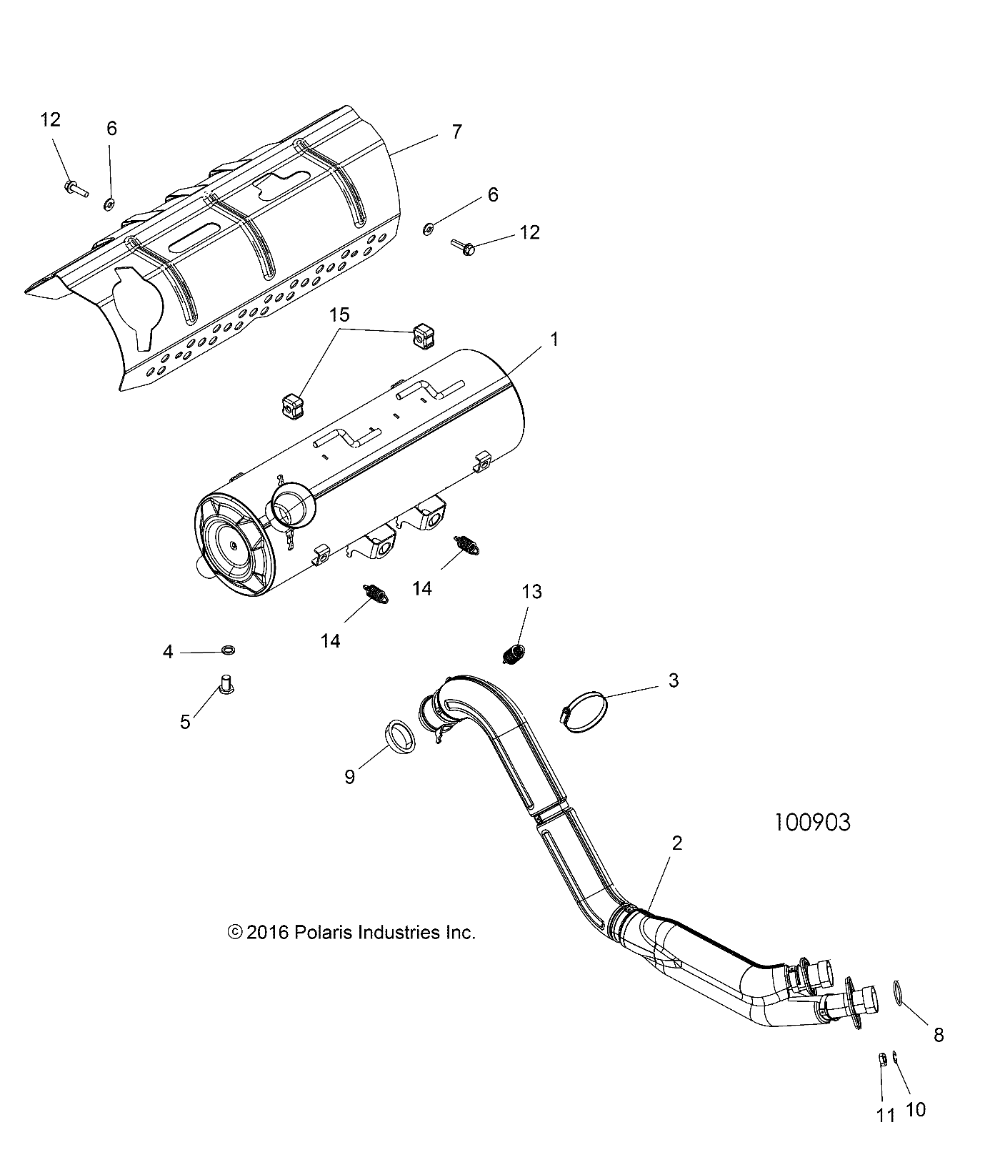 MOTEUR ECHAPPEMENT POUR SPORTSMAN TOURING 850 SP 2018