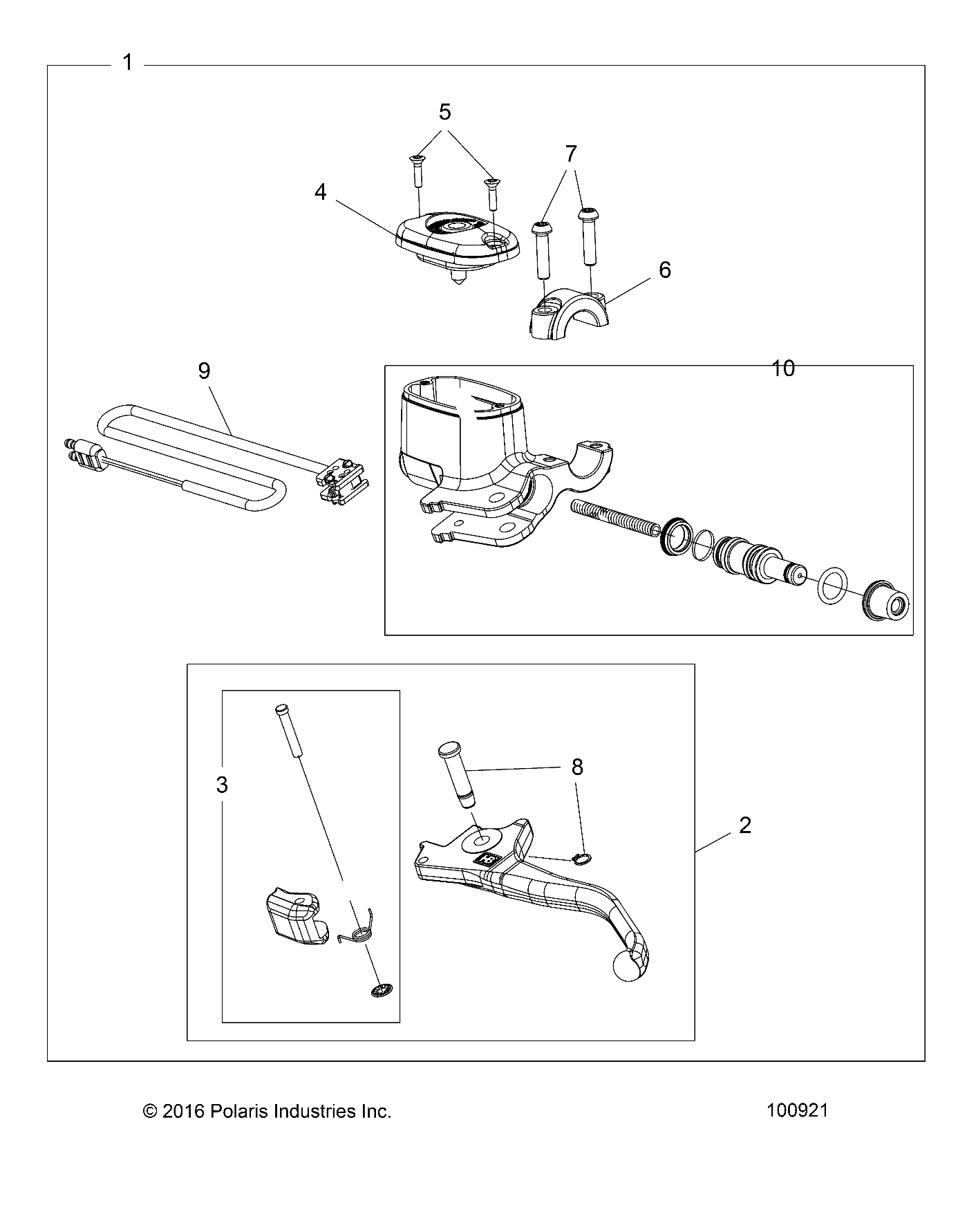 FREINS FREIN A MAIN ET MAITRE CYLINDRE POUR SPORTSMAN 850 HIGH LIFTER 2020