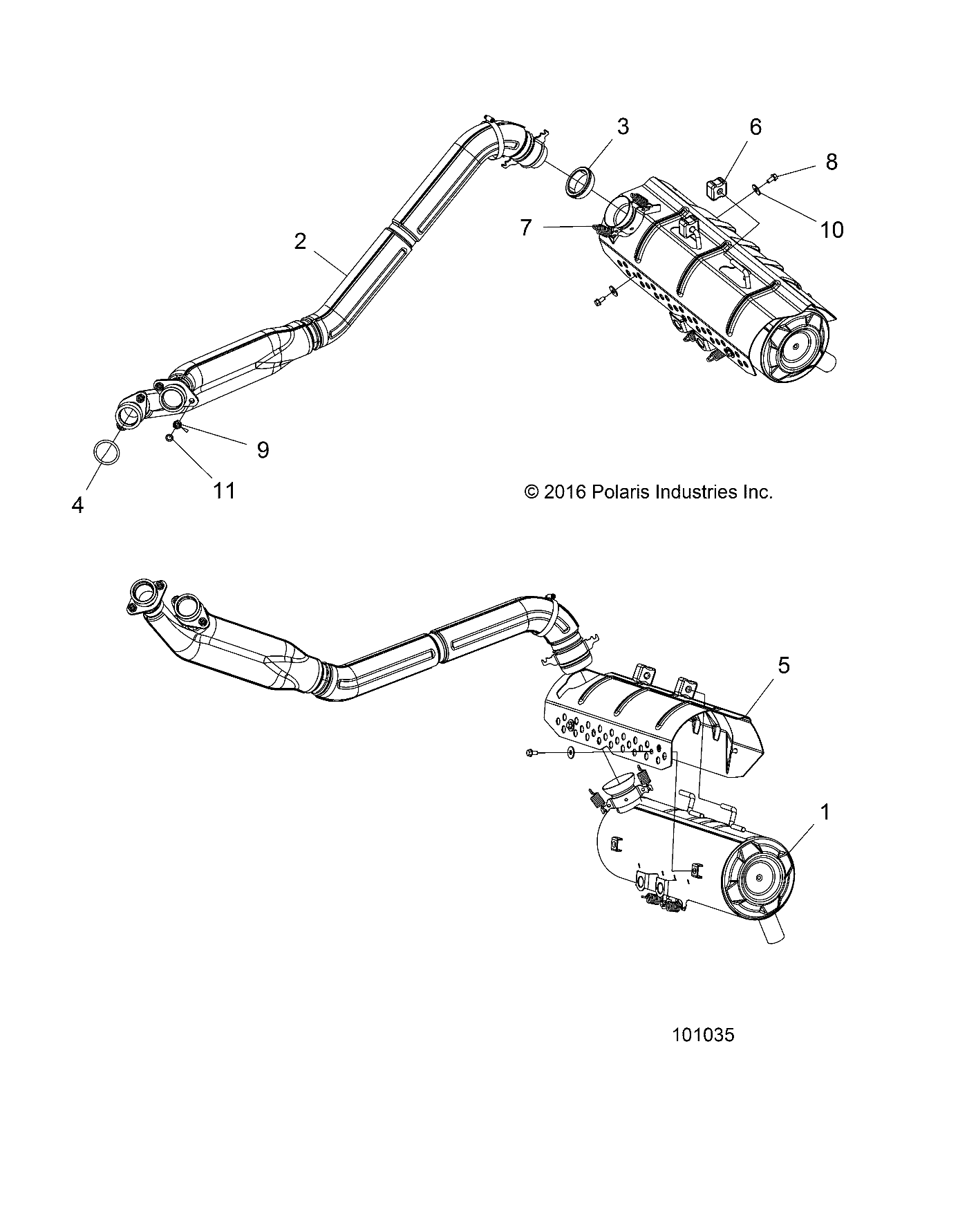 MOTEUR ECHAPPEMENT POUR SPORTSMAN TOURING 1000 2017