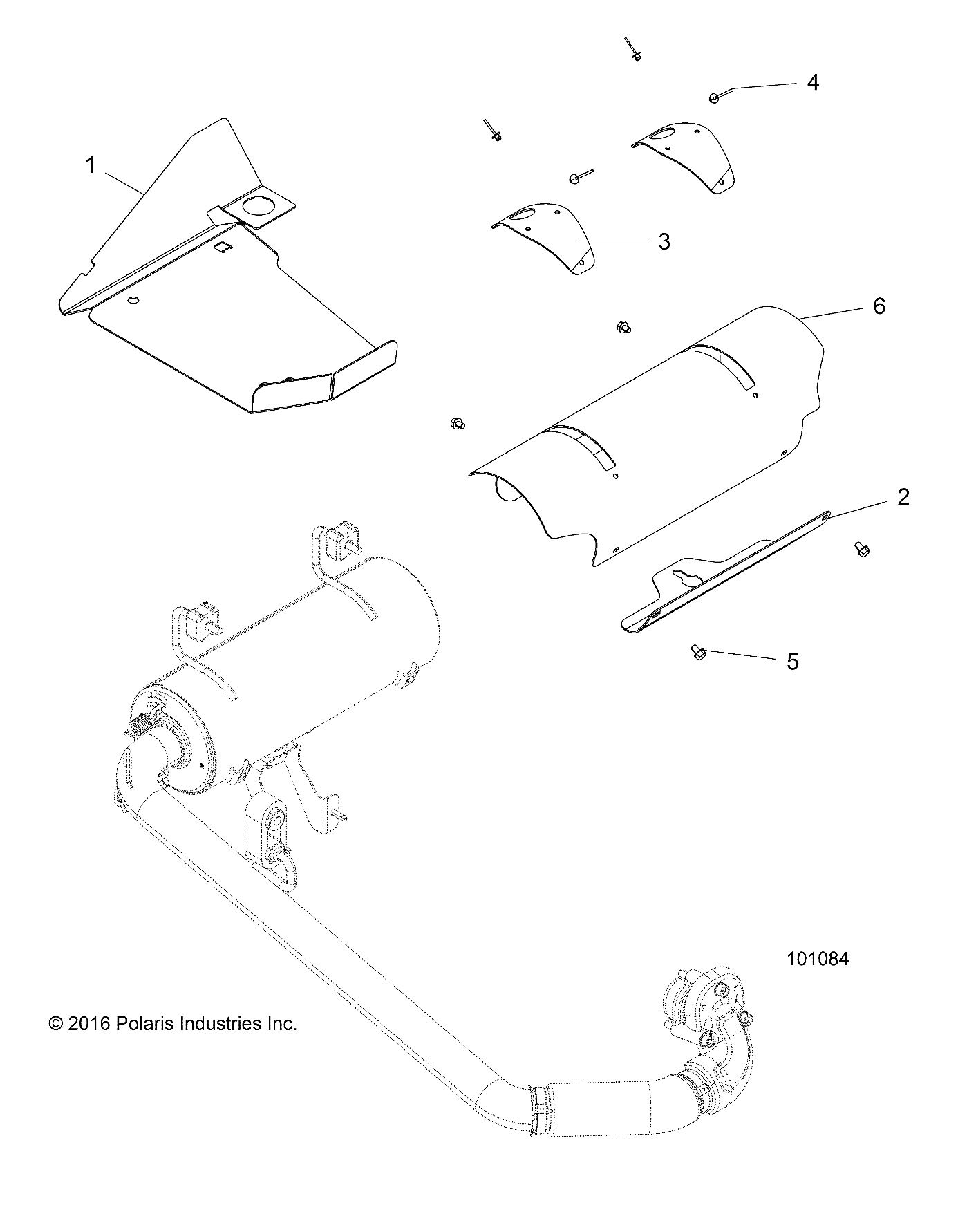 MOTEUR PROTECTION DU SYSTEME DECHAPPEMENT POUR ACE 570 EFI EURO 2017