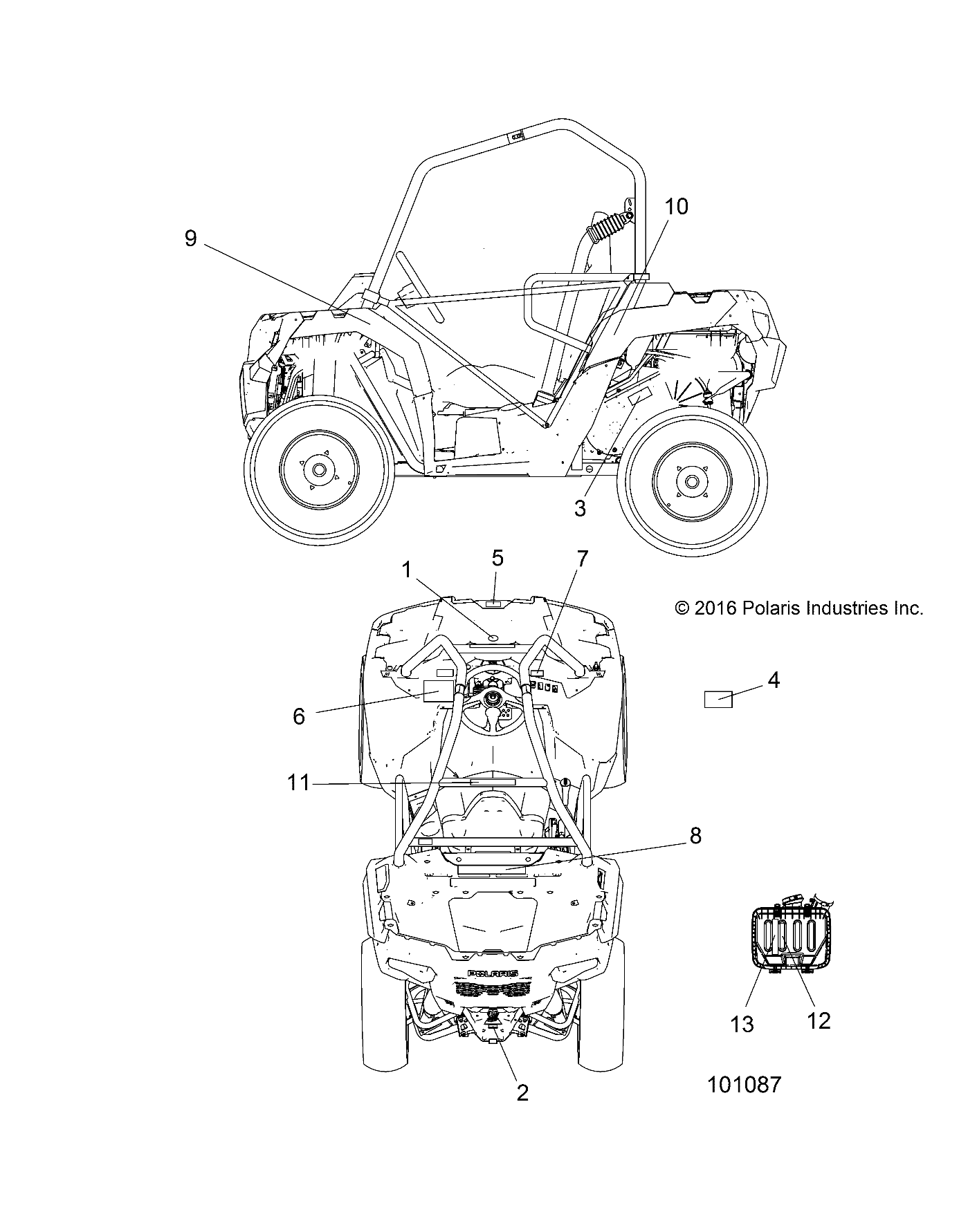 CARROSSERIE AUTOCOLLANTS POUR ACE 570 EFI EURO 2017