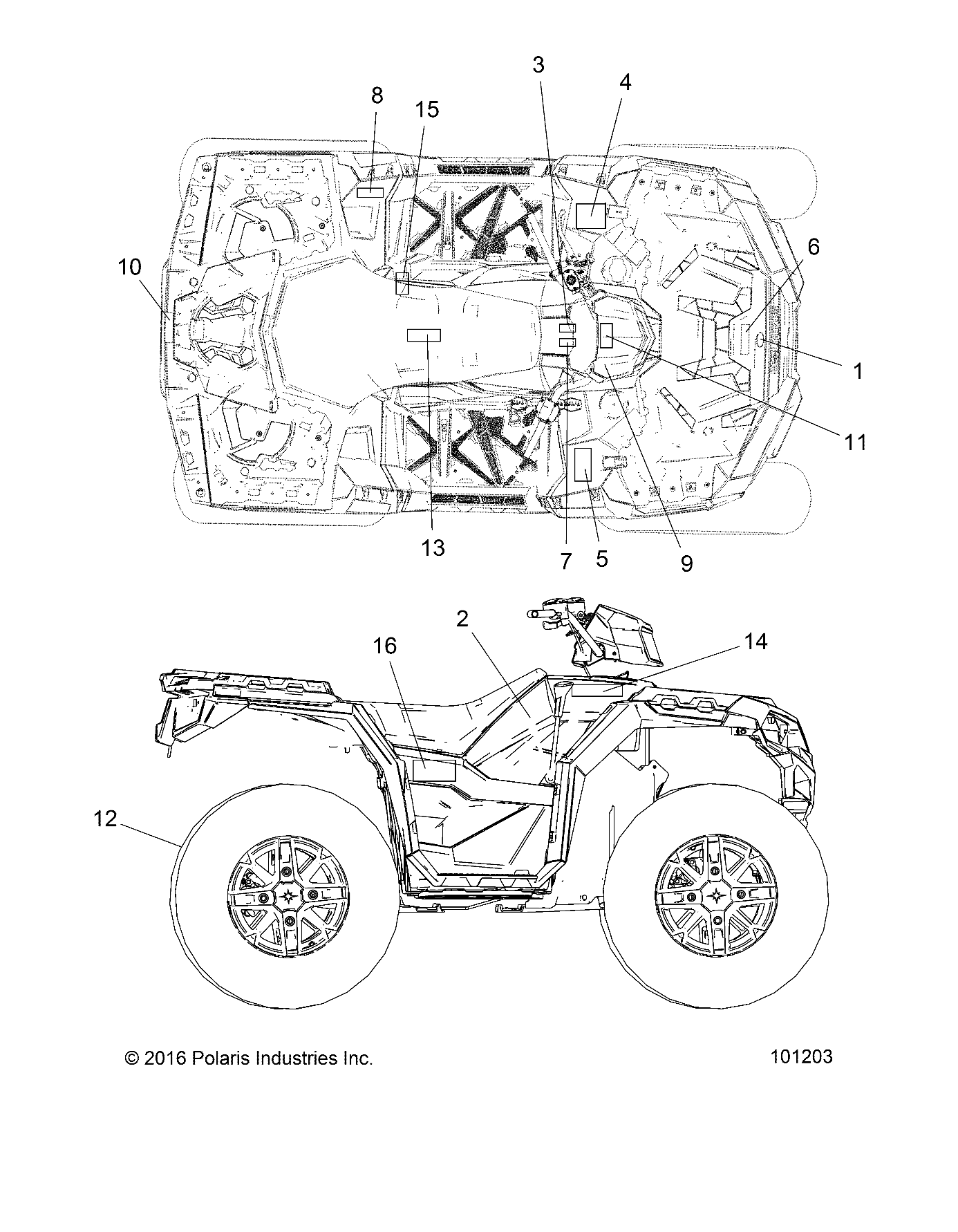 CARROSSERIE AUTOCOLLANTS POUR SPORTSMAN XP 1000 EU 2018