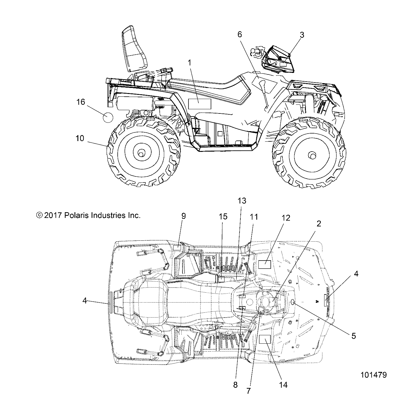 CARROSSERIE AUTOCOLLANTS POUR SPORTSMAN TOURING 570 EPS EU 2018