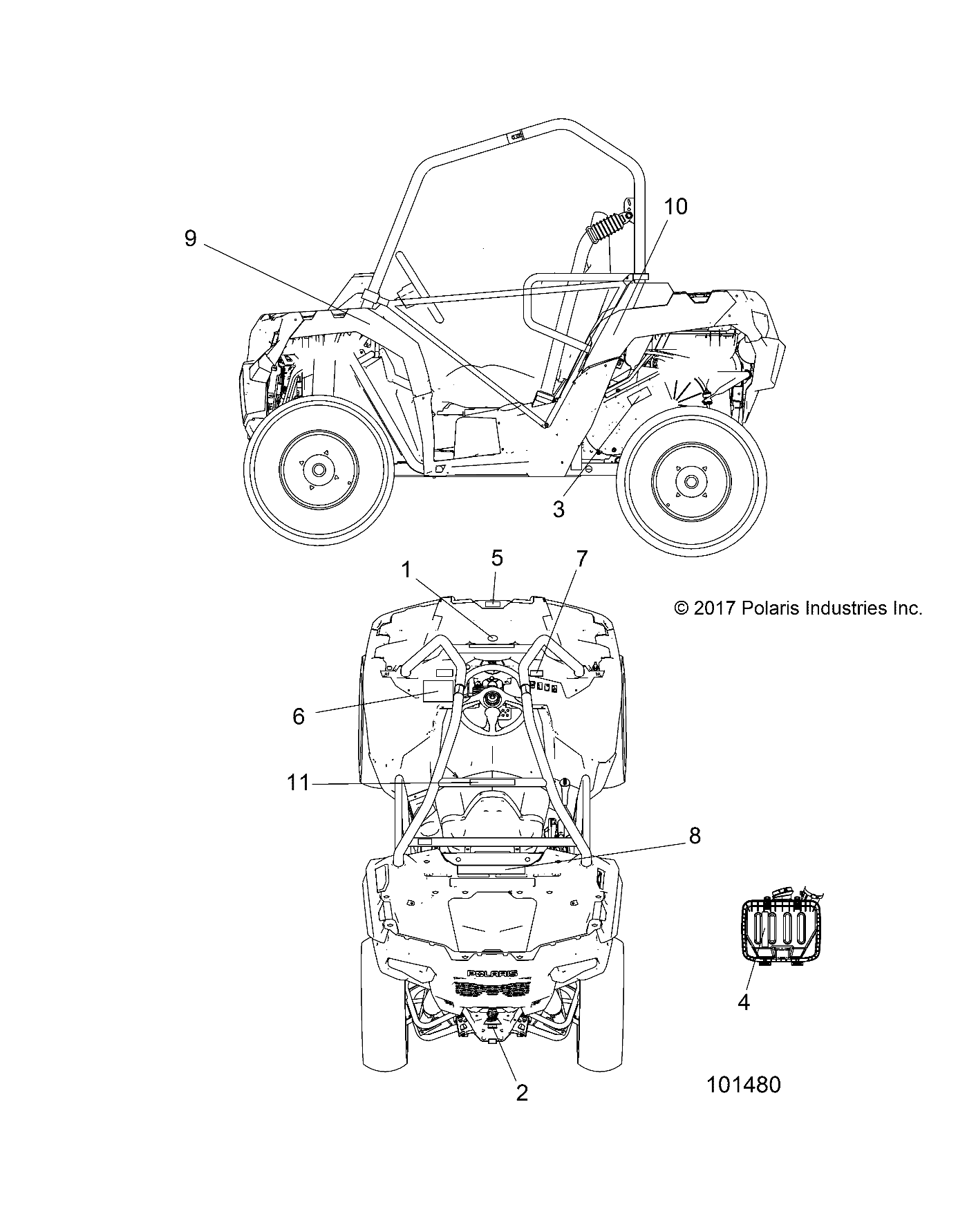 CARROSSERIE AUTOCOLLANTS POUR ACE 570 EFI EURO 2018