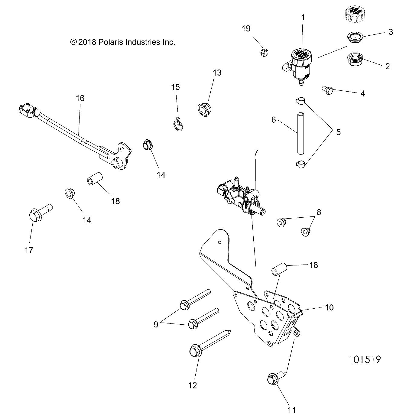 FREINS PEDALE DE FREIN ET MAITRE CYLINDRE POUR SPORTSMAN TOURING XP 1000 2019