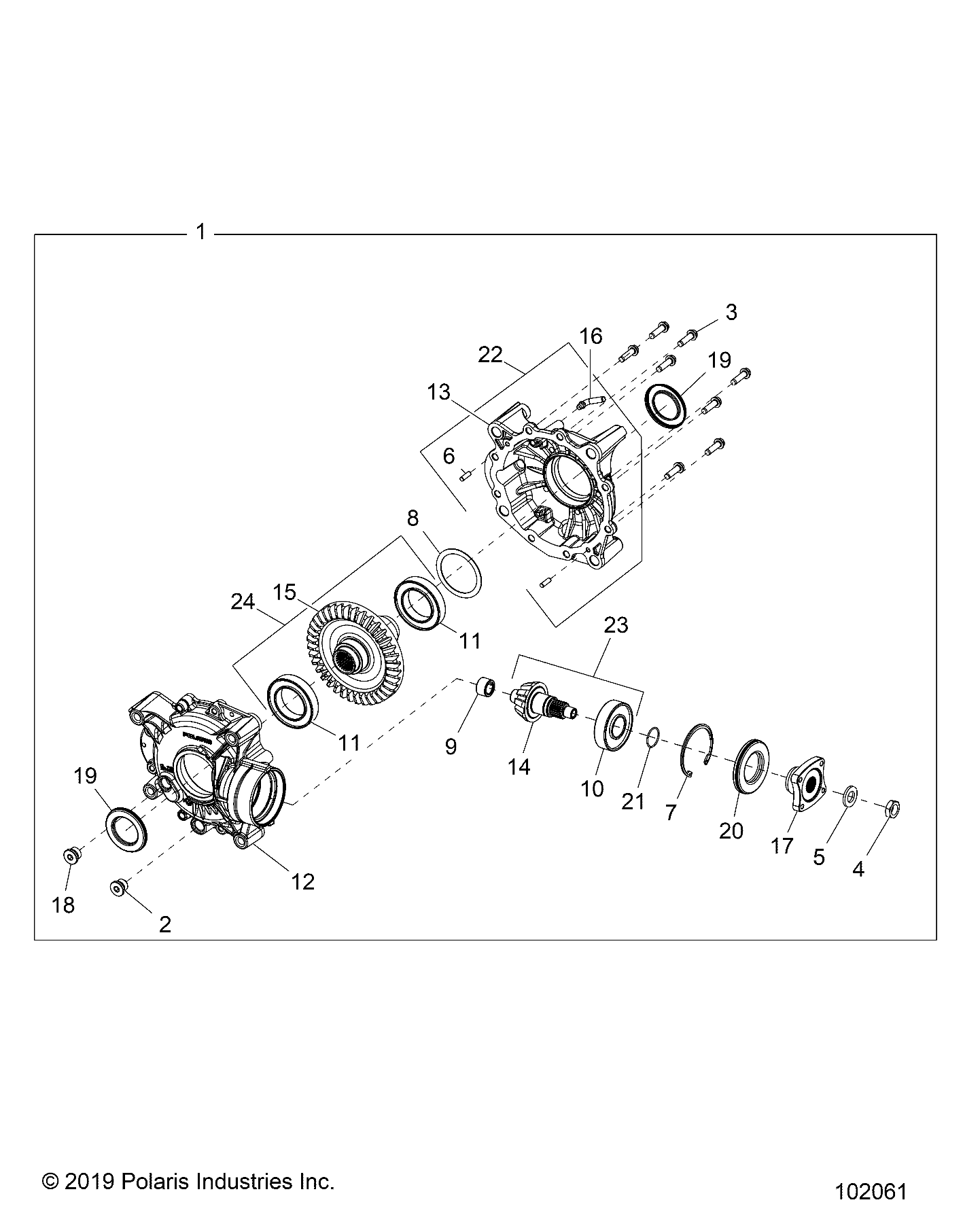 TRANSMISSION INTERIEUR BOITE ARRIERE POUR SCRAMBLER 1000 55 TRACTOR 2025