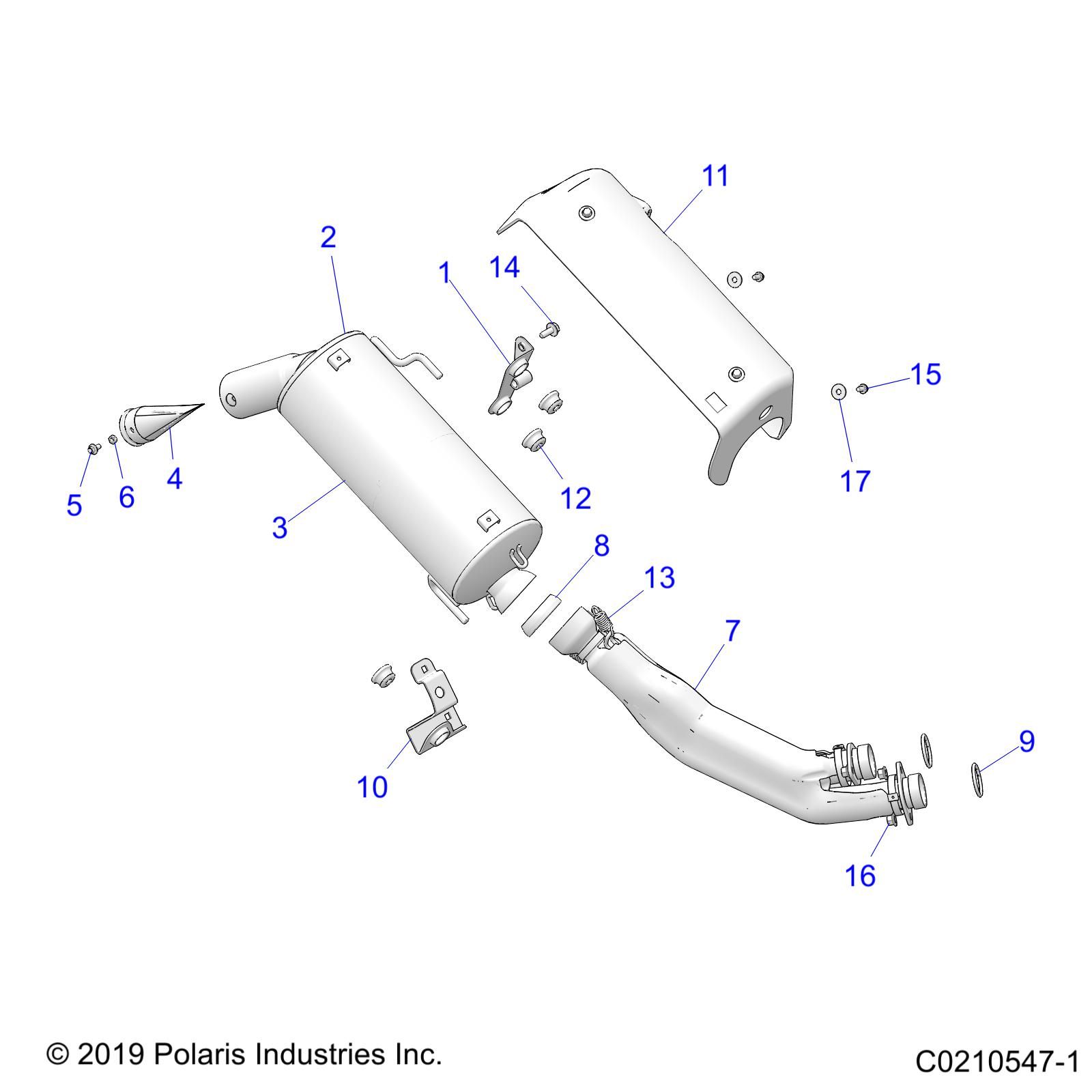 MOTEUR ECHAPPEMENT POUR SPORTSMAN 850 48 2021