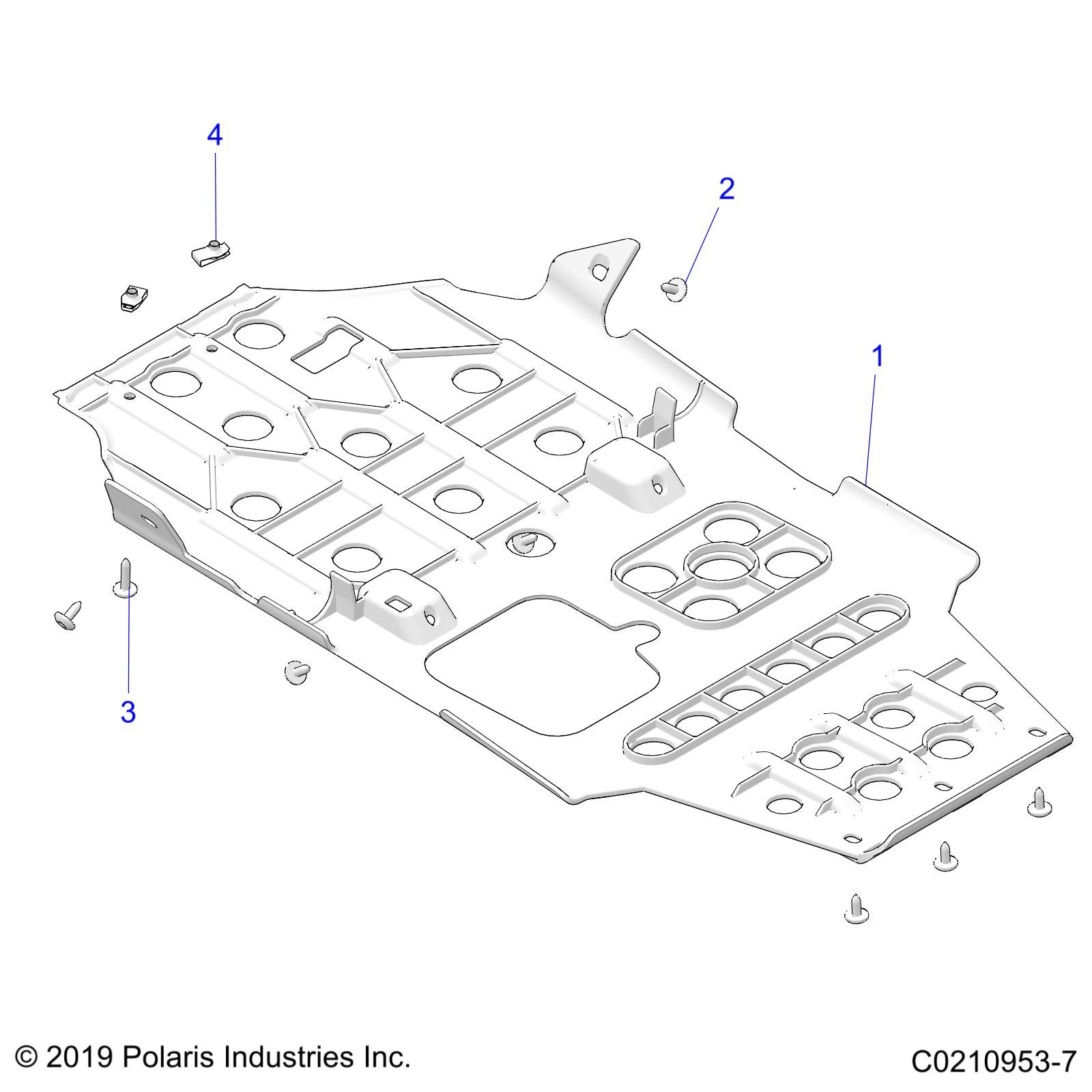 CARROSSERIE PLAQUES DE PROTECTION POUR SPORTSMAN XP 1000 S 55 2020